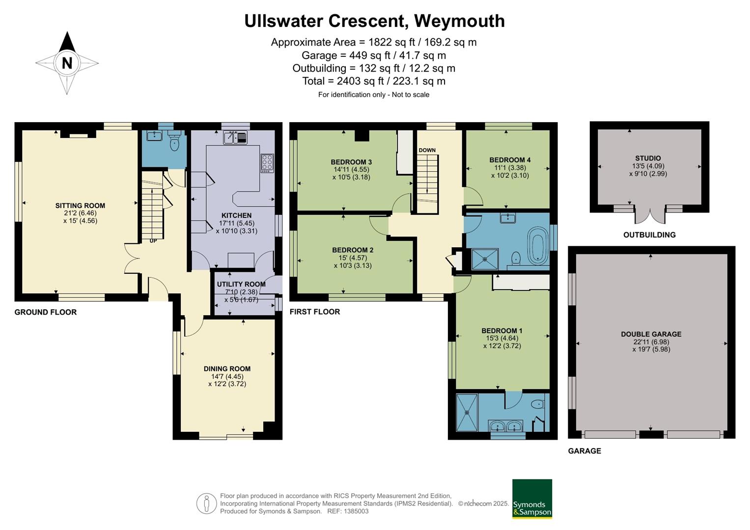 66, Ullswater Crescent, Weymouth floorplan
