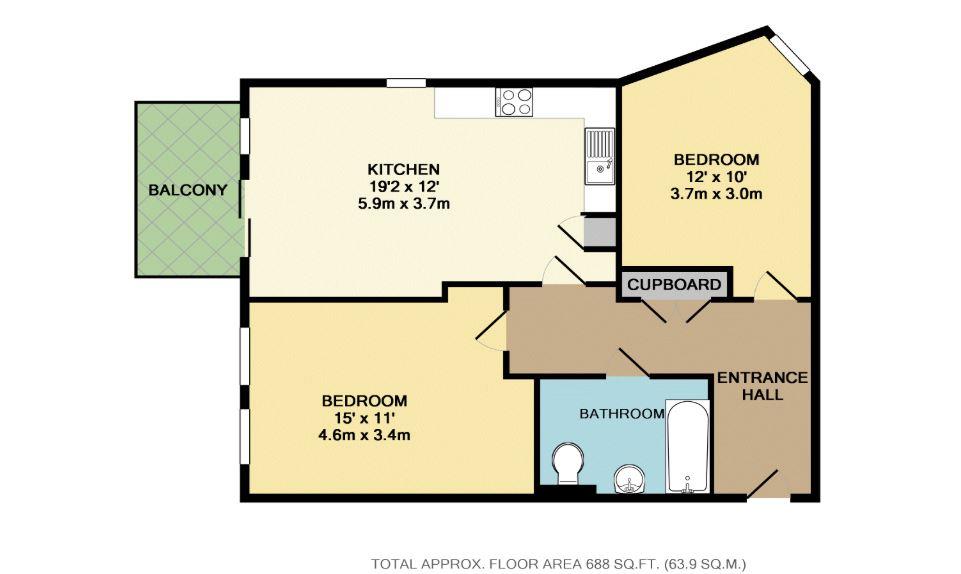 2 Bedrooms Flat for sale in Bond House, Baltic Avenue, Brentford TW8