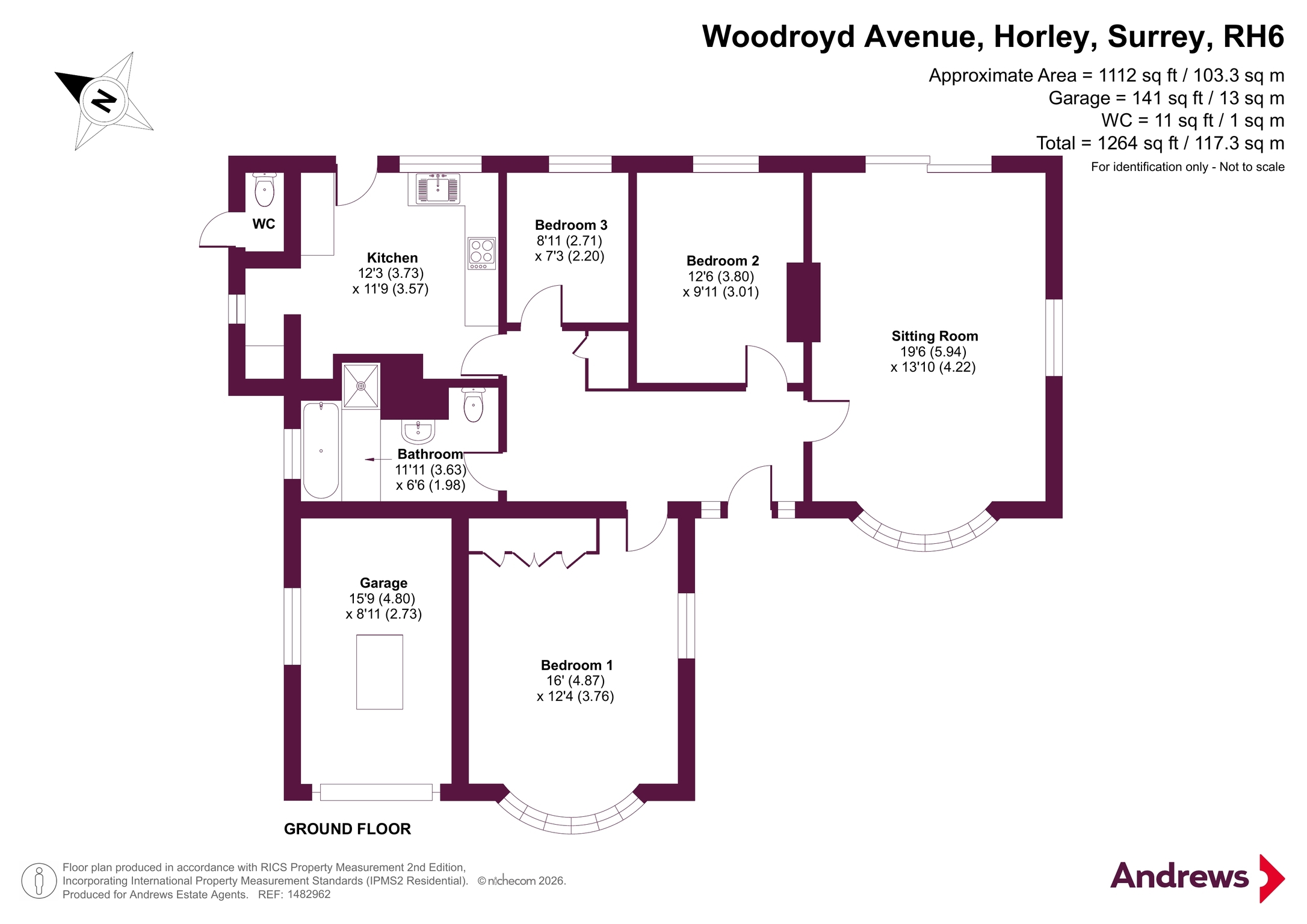 2, Woodroyd Avenue, Surrey floorplan