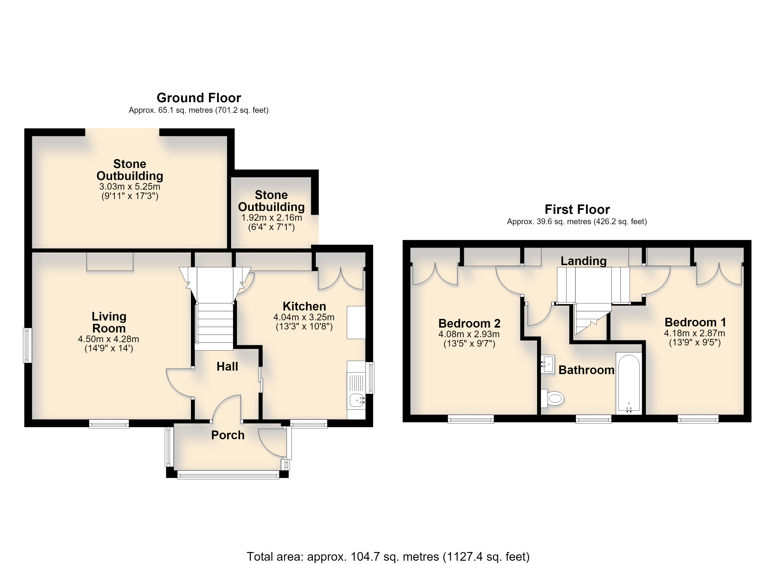Rose Cottage, South Brent floorplan
