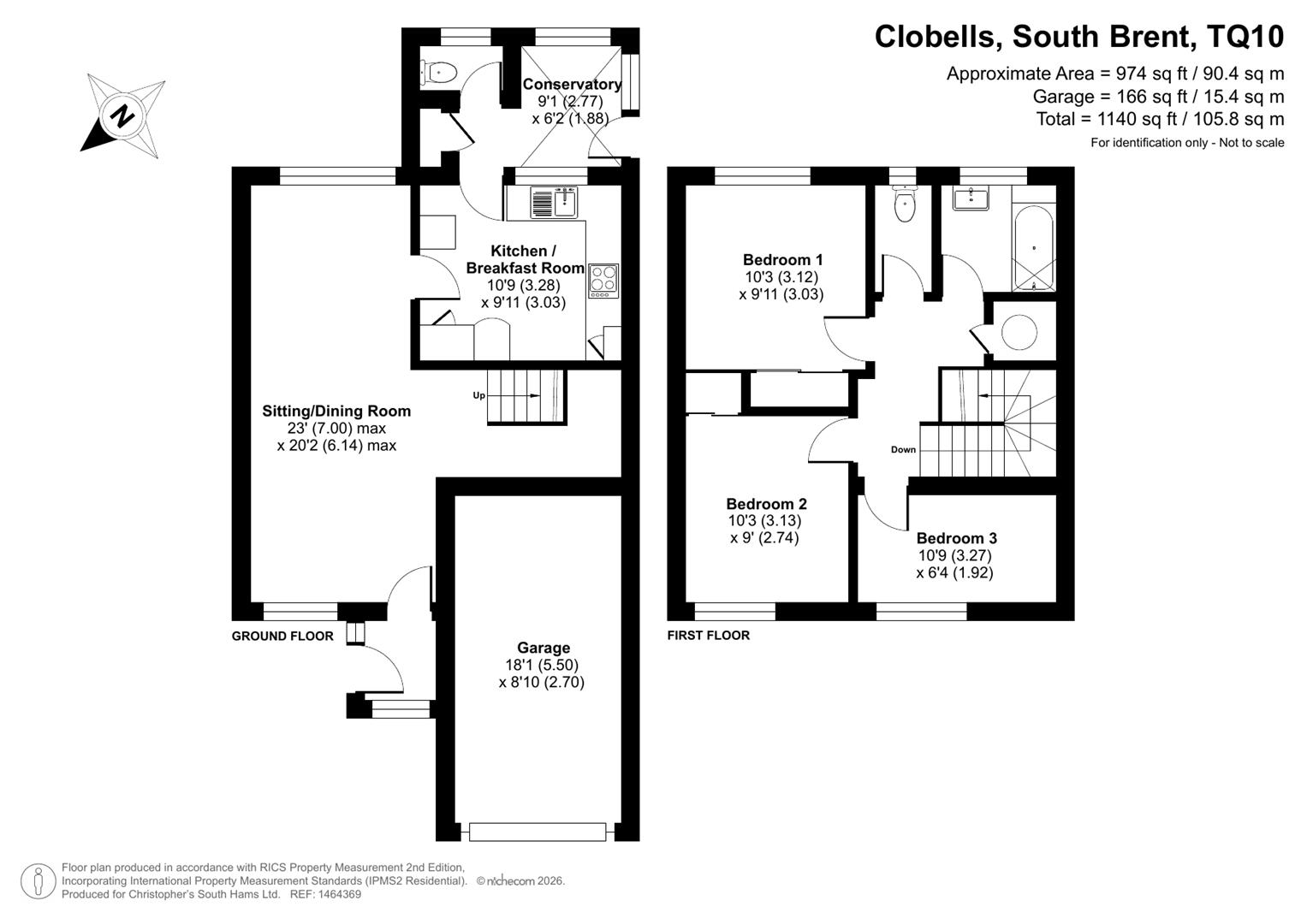 18, Clobells, South Brent floorplan