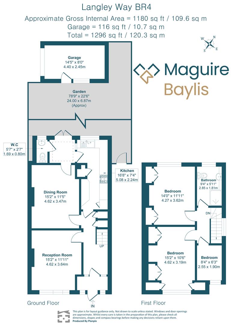 83, Langley Way, West Wickham floorplan