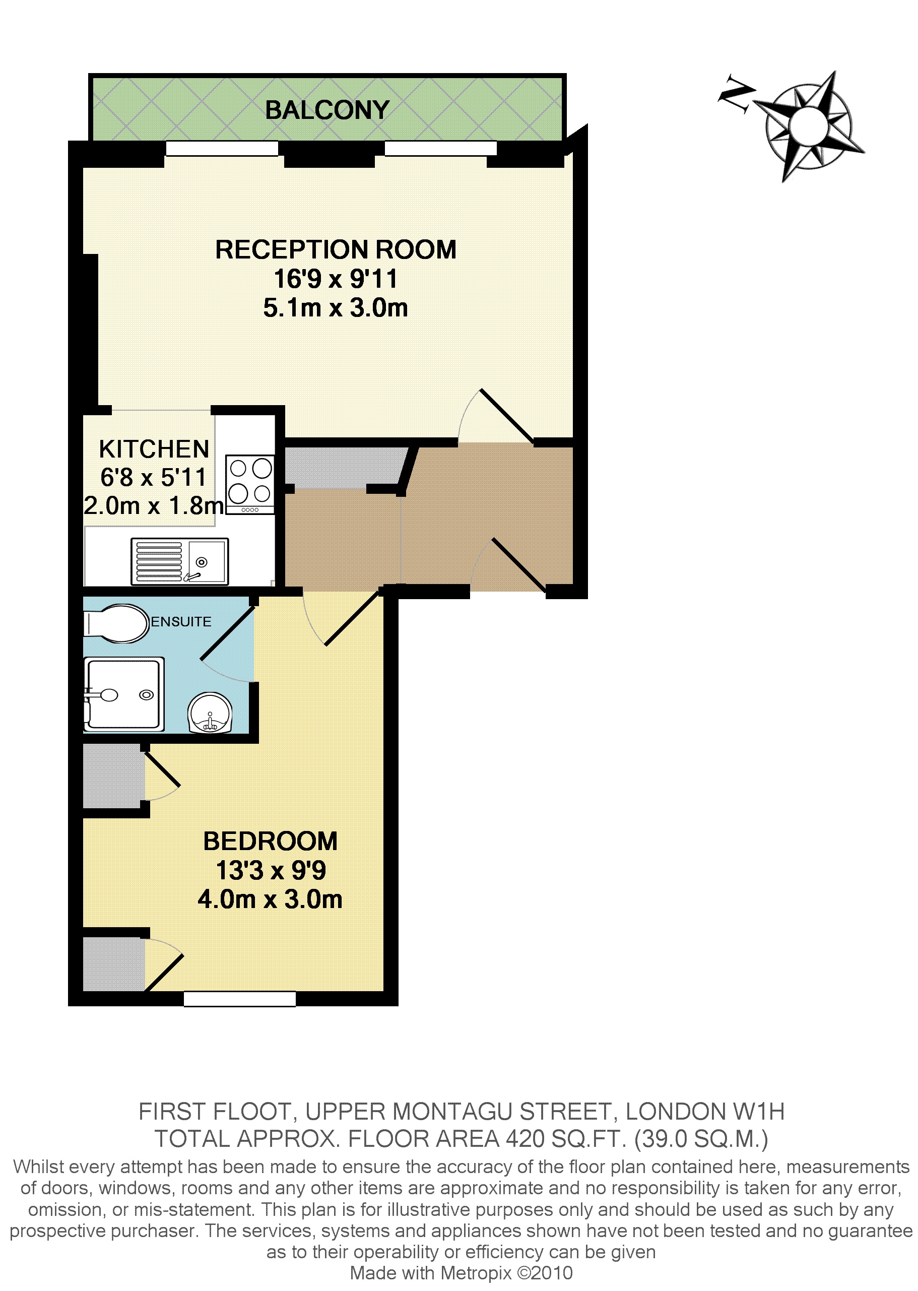 Upper Montagu Street, London floorplan
