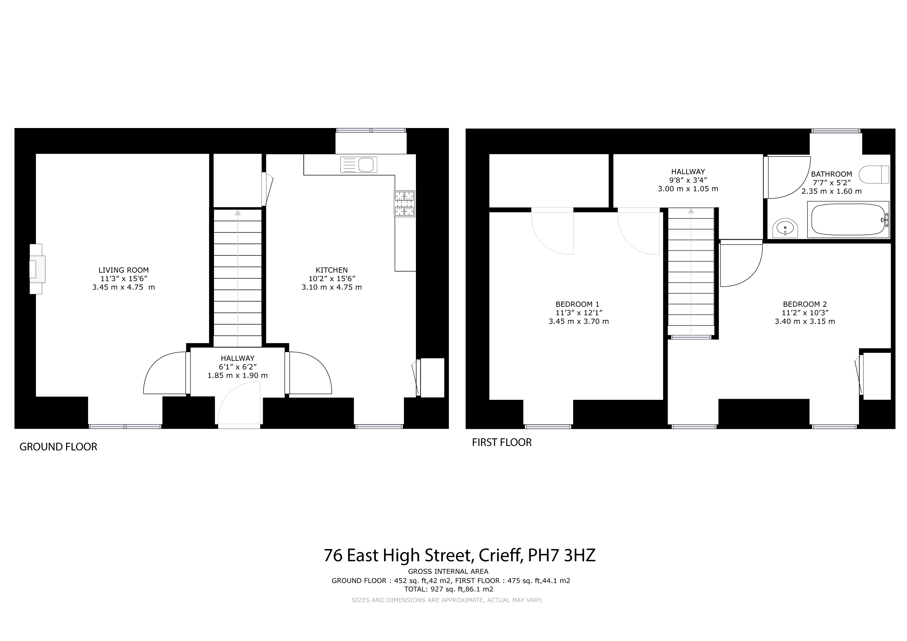 76, East High Street, Perth and Kinross floorplan