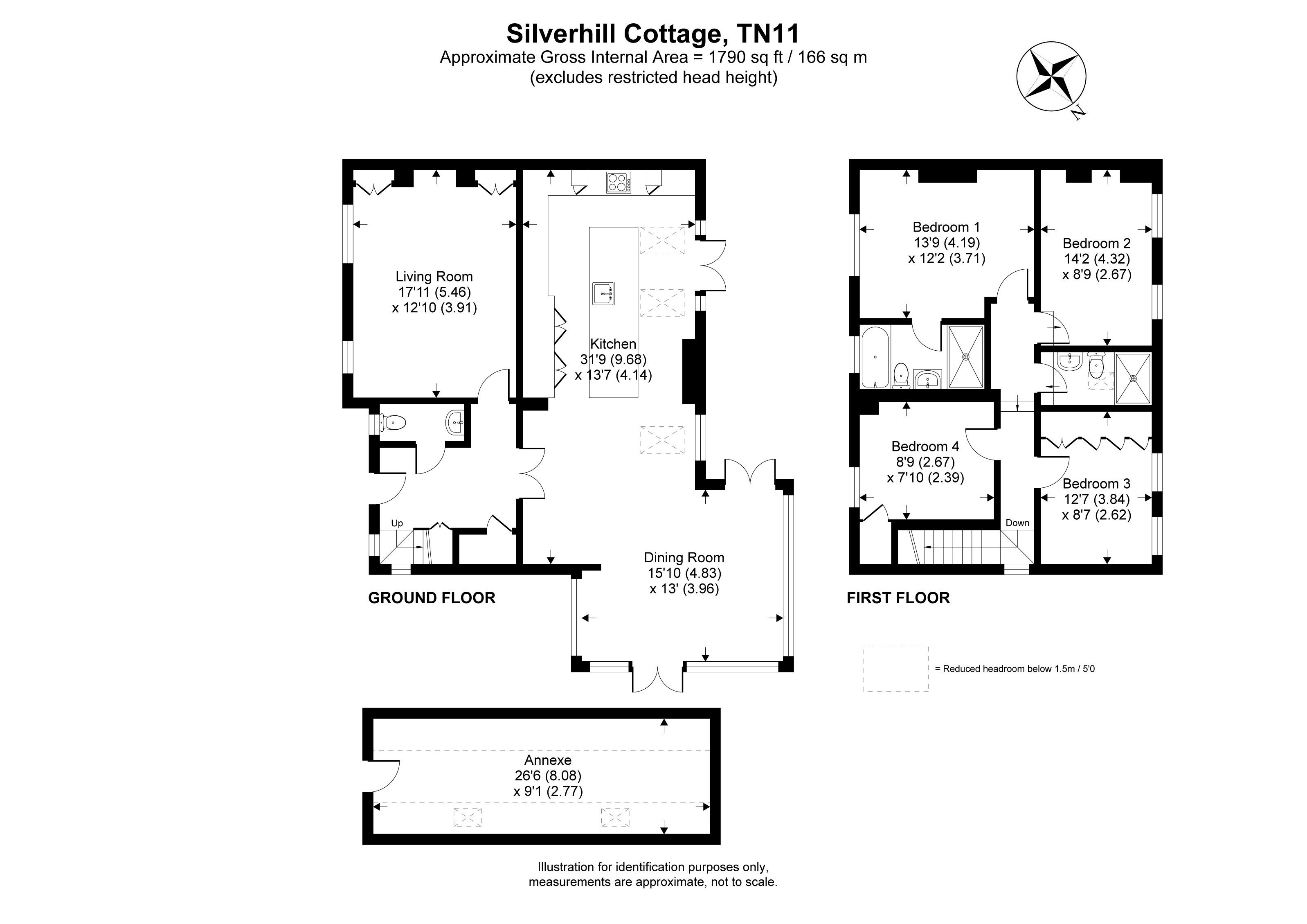 2 Silver Hill Cottages,, Dunks Green, Tonbridge floorplan