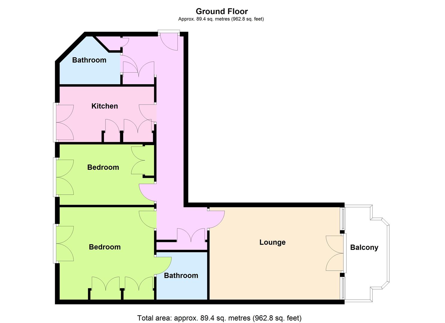Apartment 37, Warnes, Steyne Gardens, Worthing floorplan