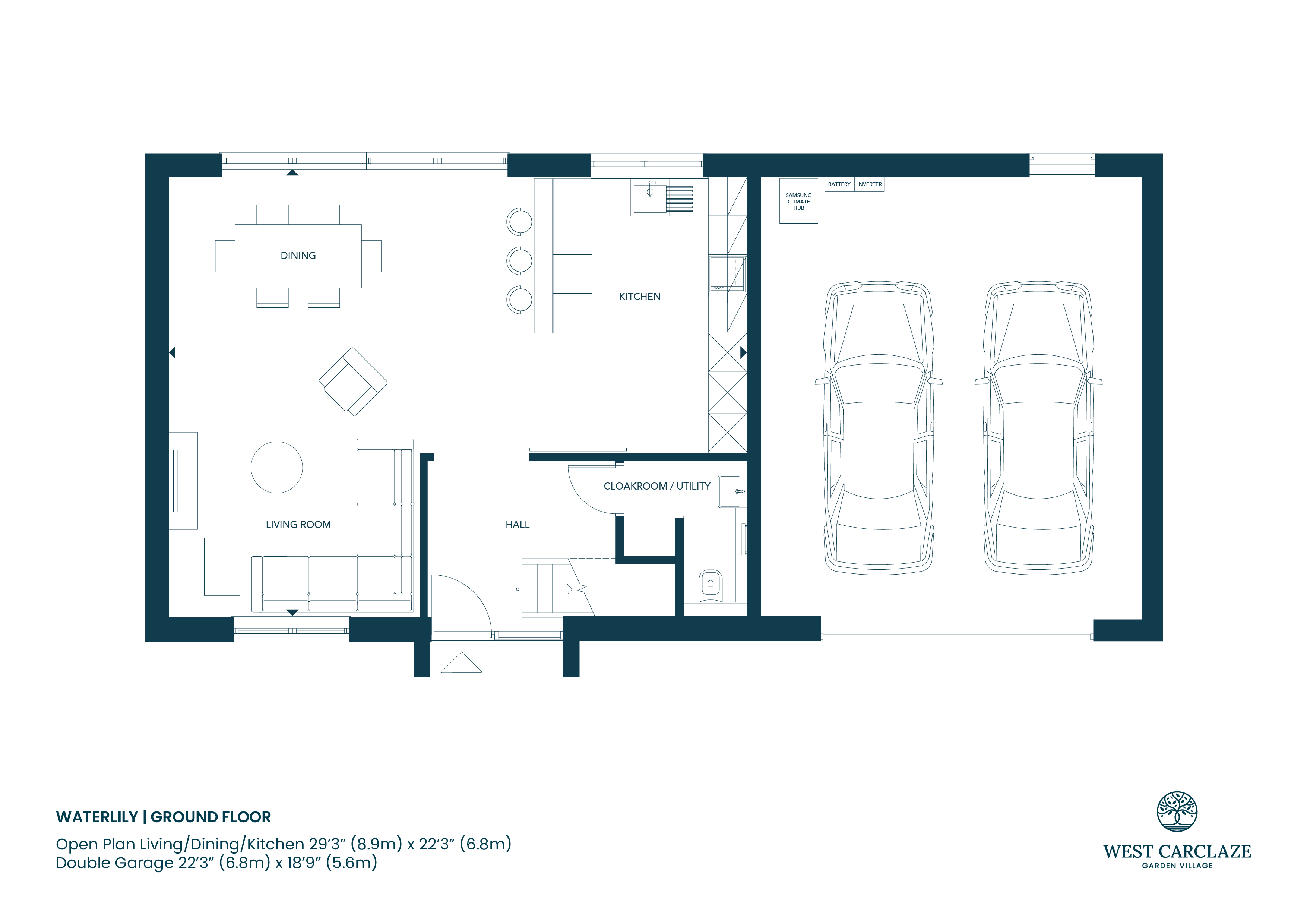 The Waterlily,, The Waterlily - West Carclaze Garden Village, Cornwall floorplan