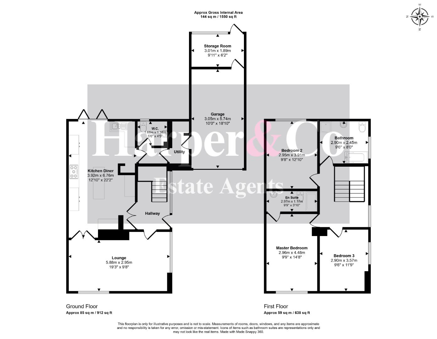 1, Hawkesbury Close, Stockton-On-Tees floorplan