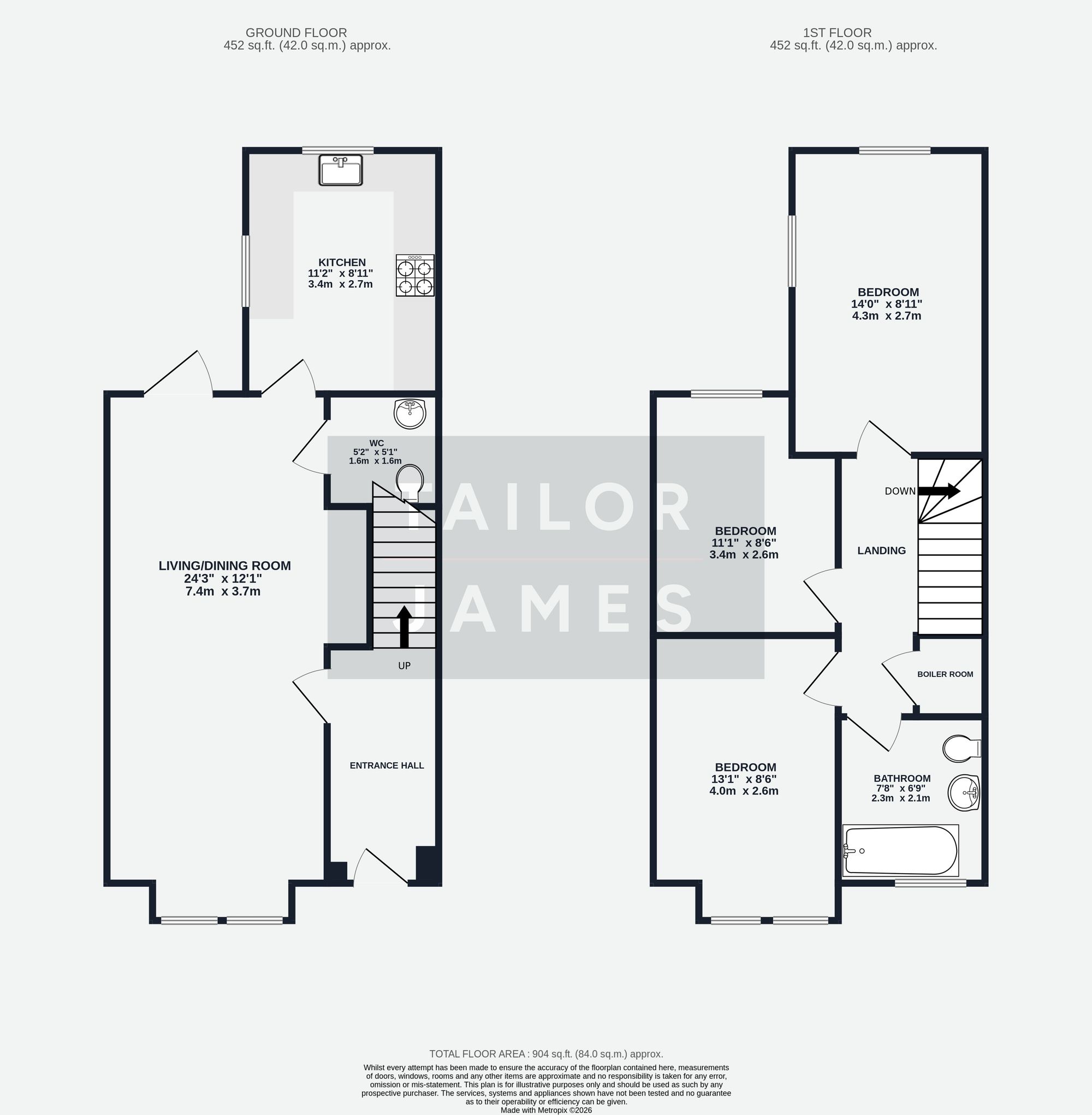 3, Tavern Row, Queens Park Road, Brighton floorplan