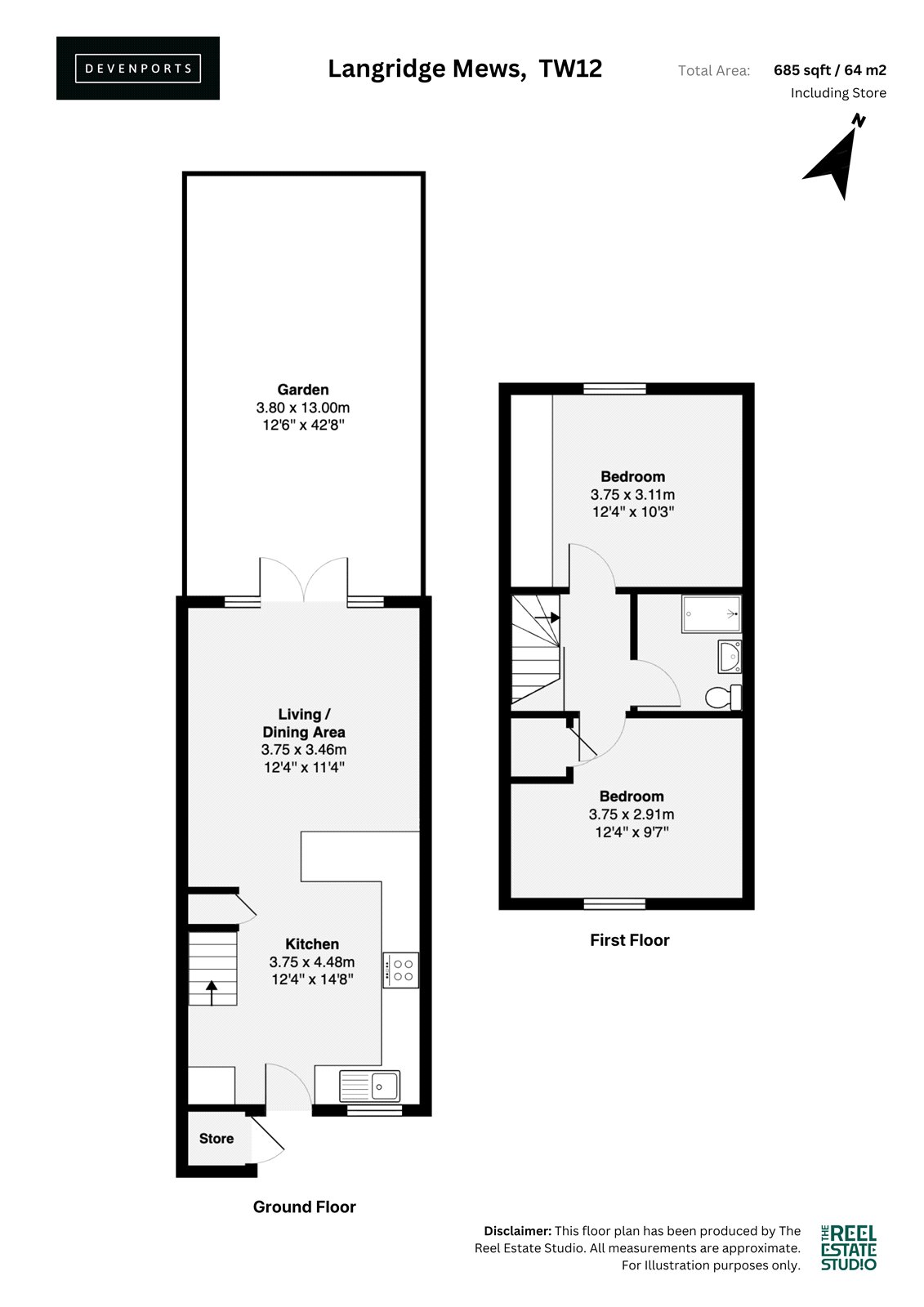 35, Langridge Mews, Hampton floorplan