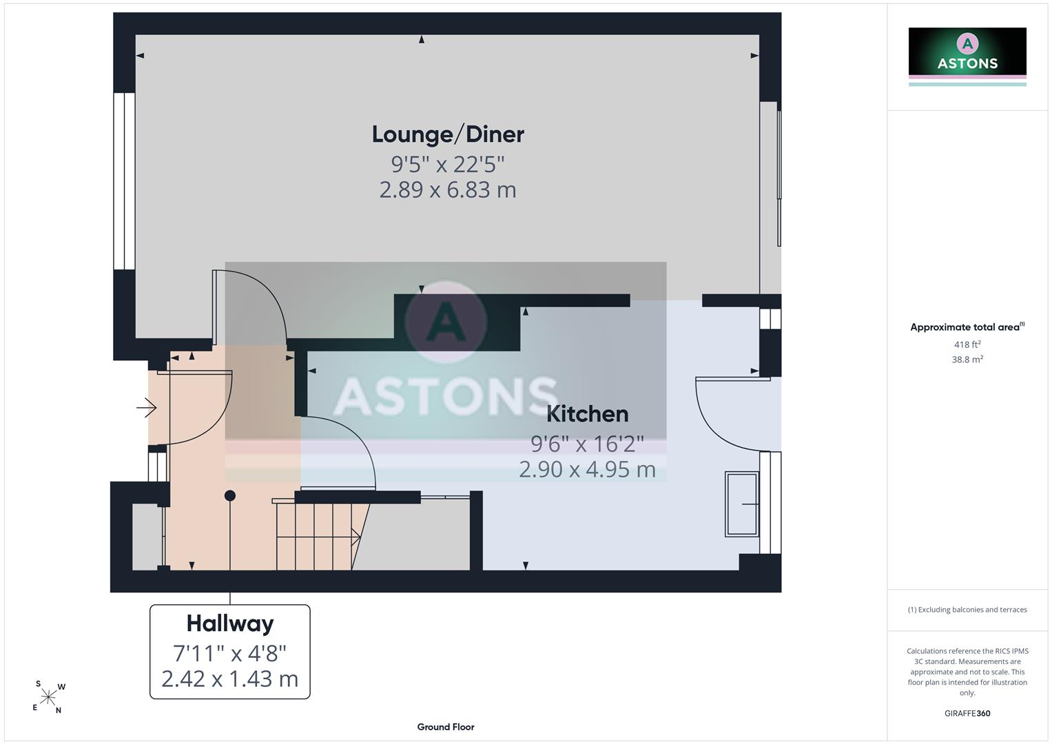 1, Kestrel Close, Crawley floorplan