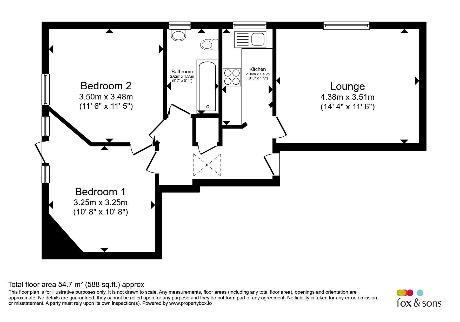 Flat 3, 323-325, Mile Oak Road, Brighton floorplan