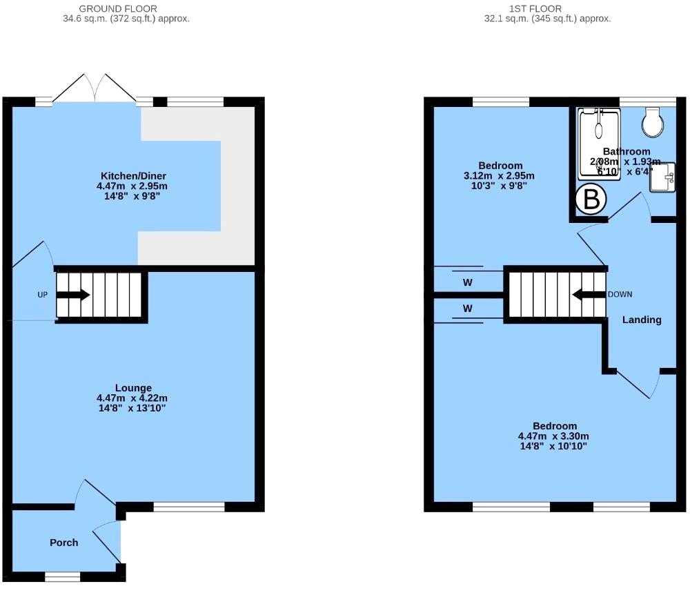 1, Langdale Close, Derbyshire floorplan