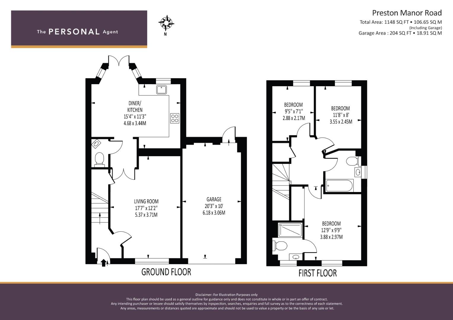 15, Preston Manor Road, Tadworth floorplan
