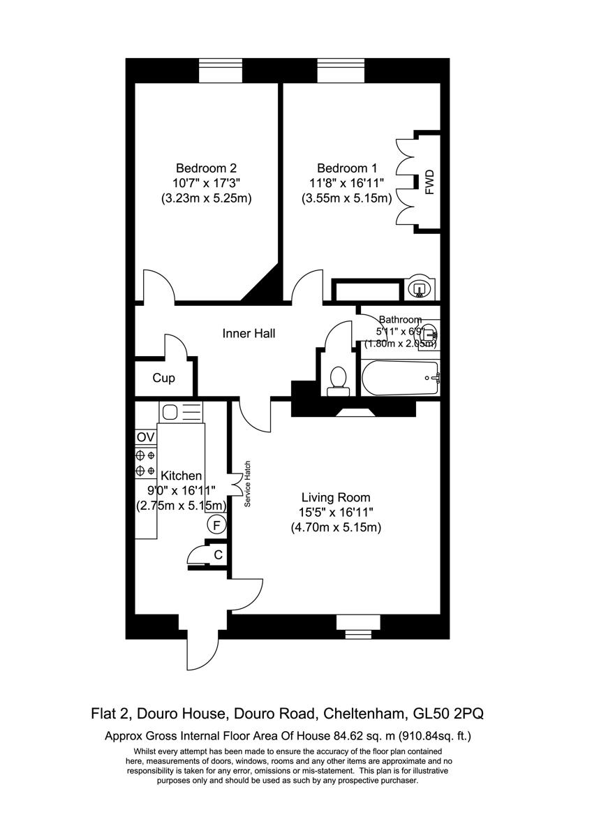 2 Bedrooms Flat to rent in Douro House, Douro Road, Cheltenham GL50