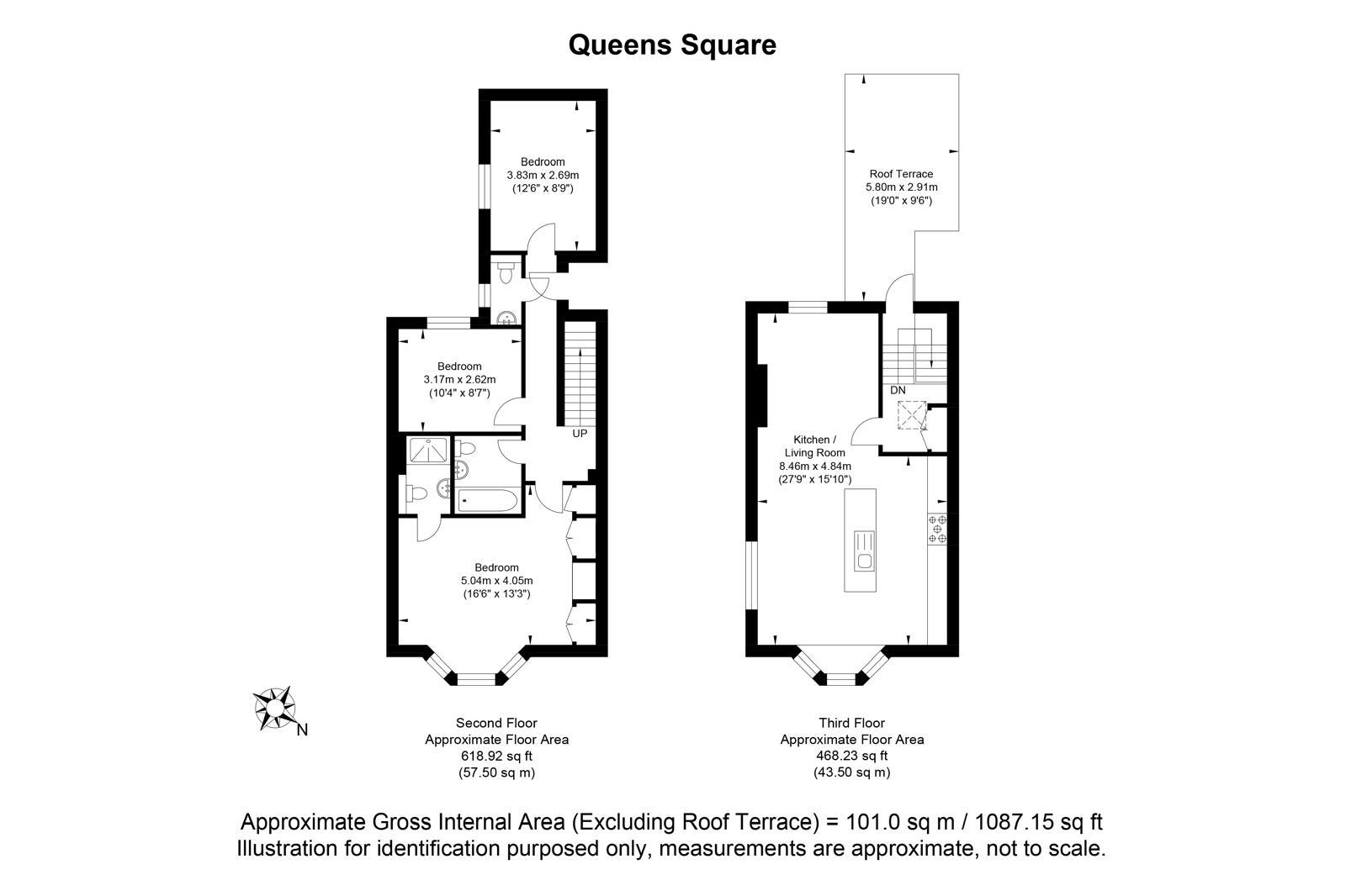 Penthouse, 7, Queen Square, Brighton floorplan