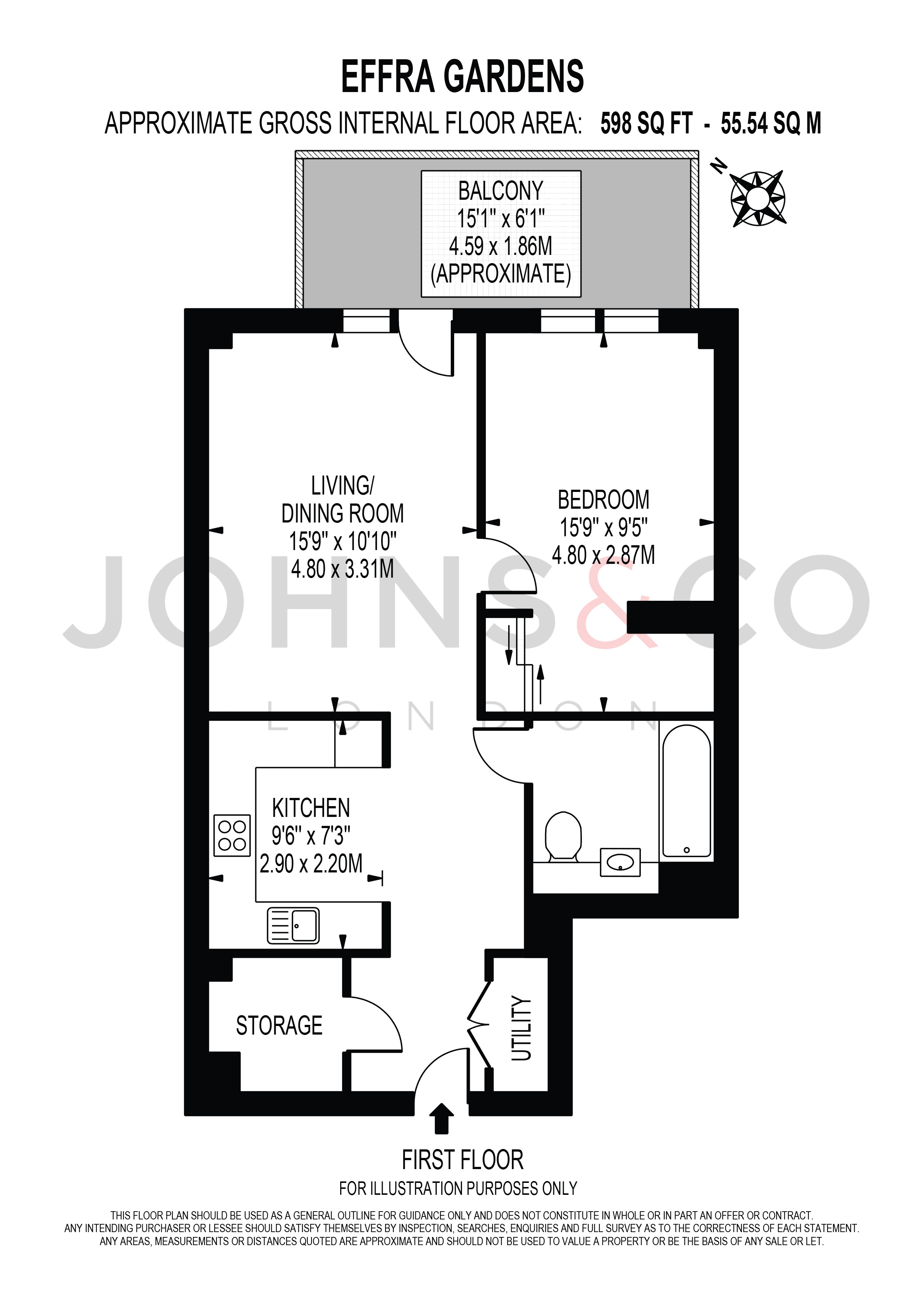 Flat 1 Effra Gardens 1, Heartwell Avenue, London floorplan