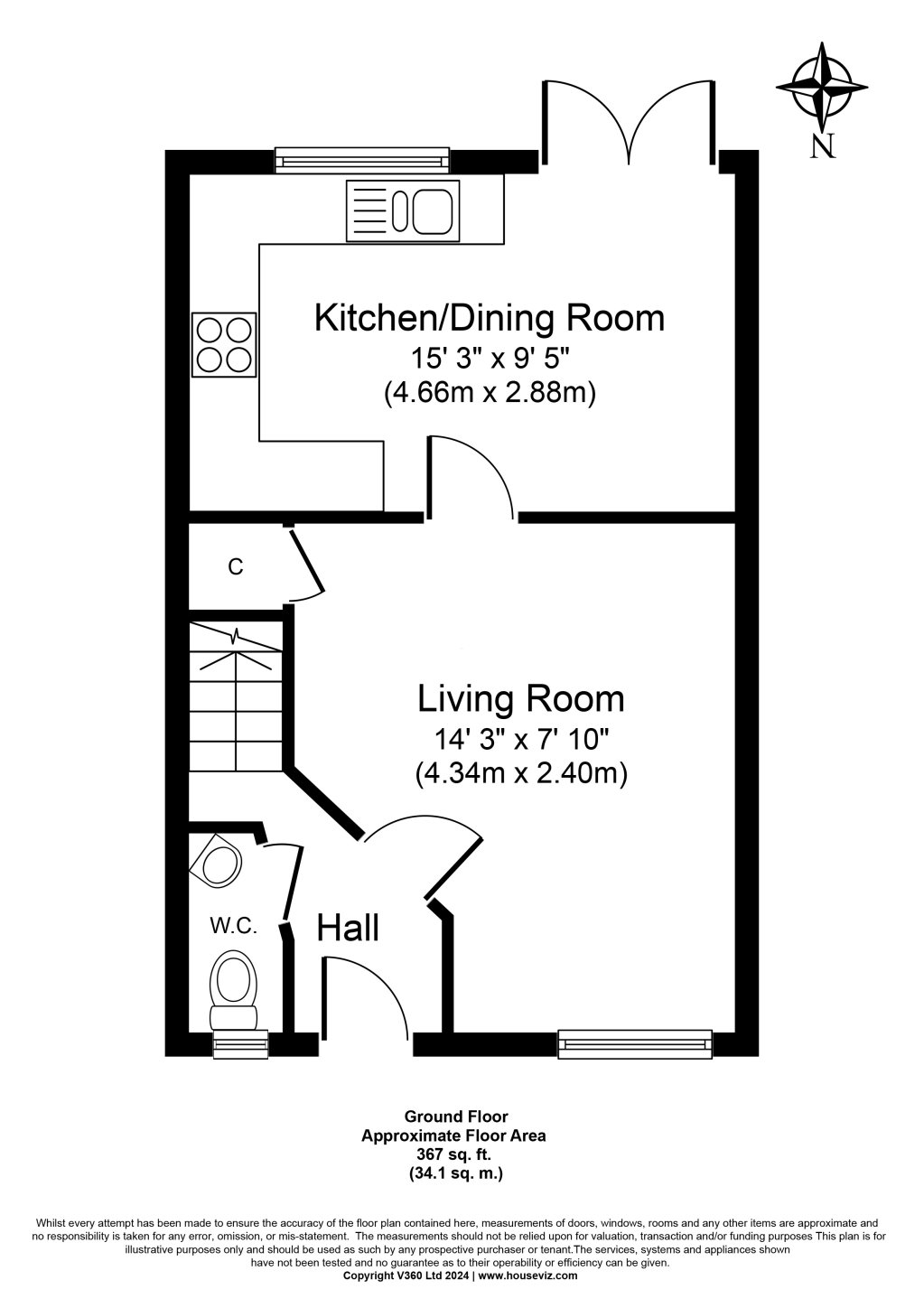 3 bed terraced house to rent in Braeburn Road, Sherburn In Elmet LS25