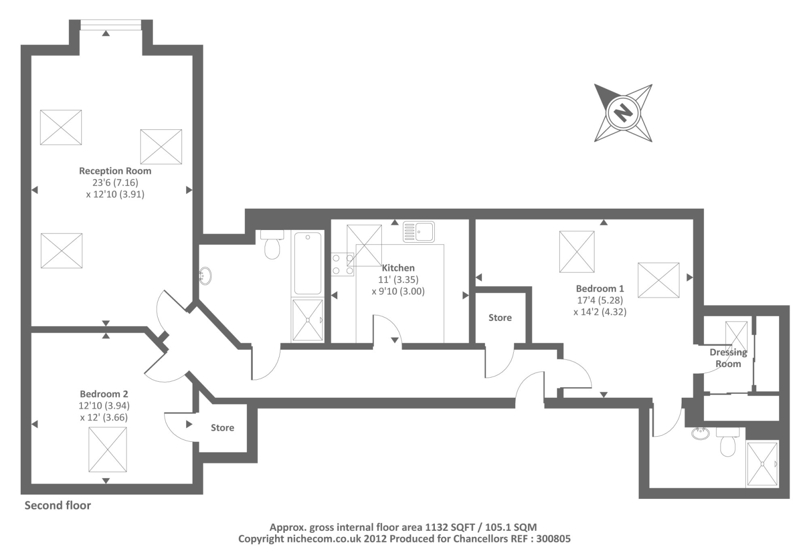 2 Bedrooms Flat for sale in Grasmere, Knightsbridge Road, Camberley, Surrey GU15