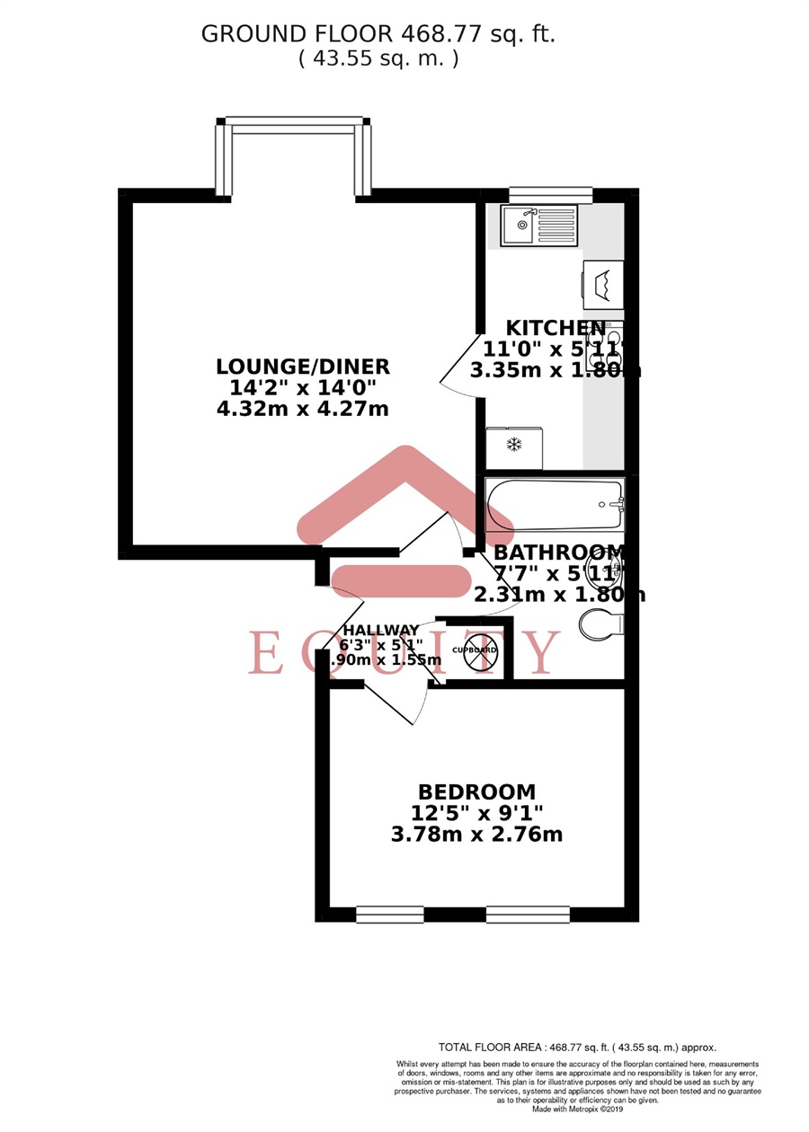 Flat 38, Webley Court, 9, Sten Close, ENFIELD floorplan