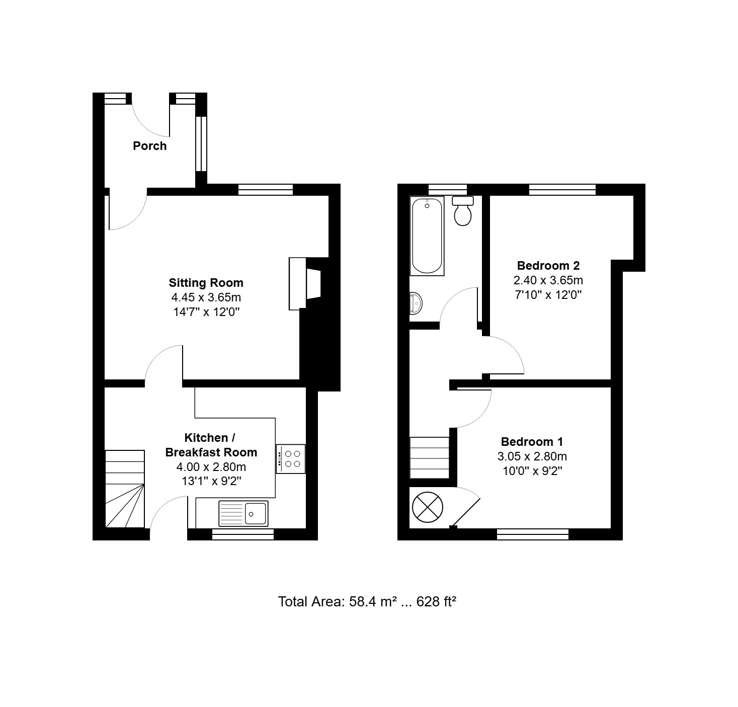 3 Elder Cottages, Church Street, Hunstanton floorplan
