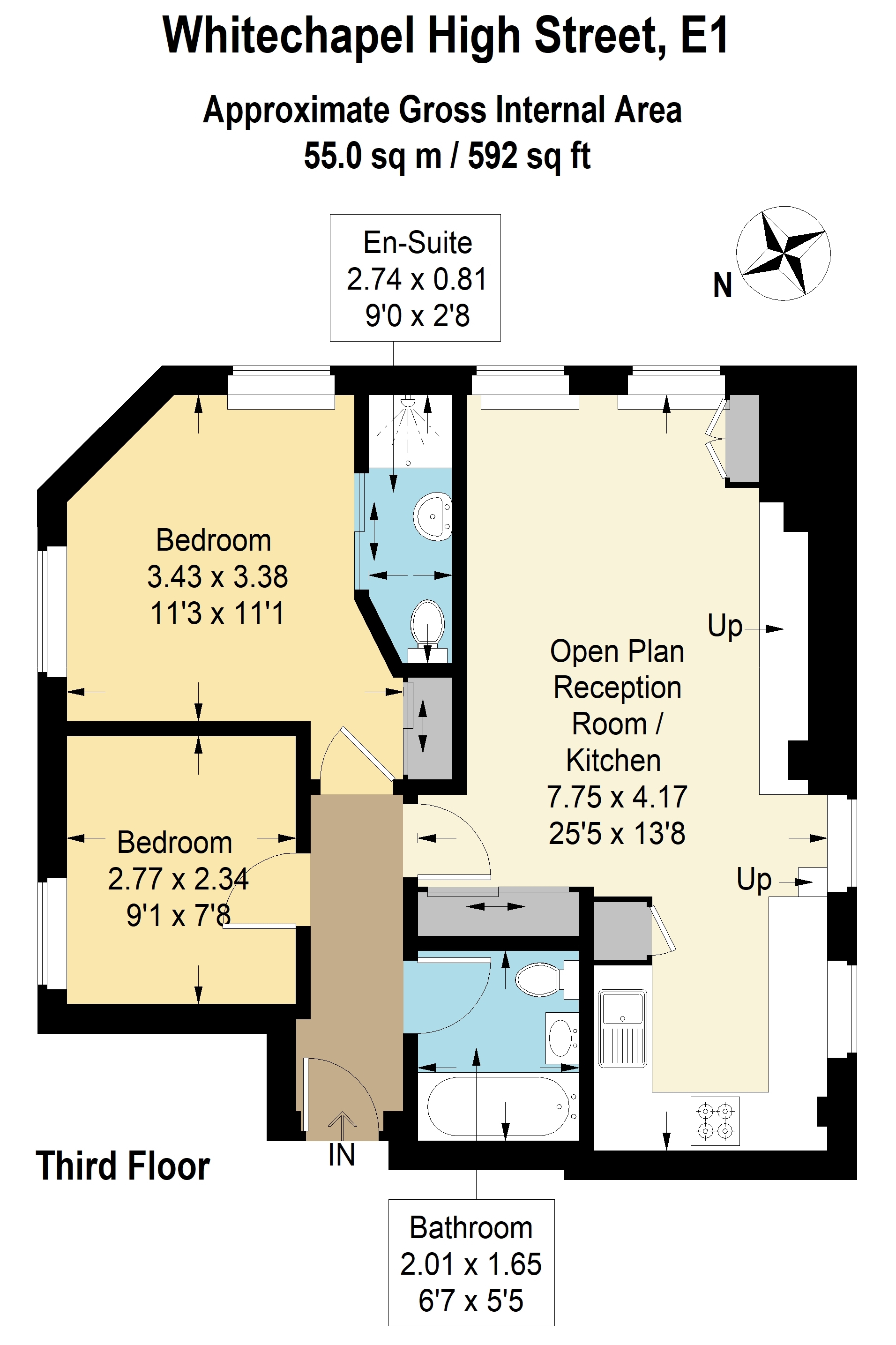 2 Bedrooms Flat to rent in Whitechapel High Street, London E1