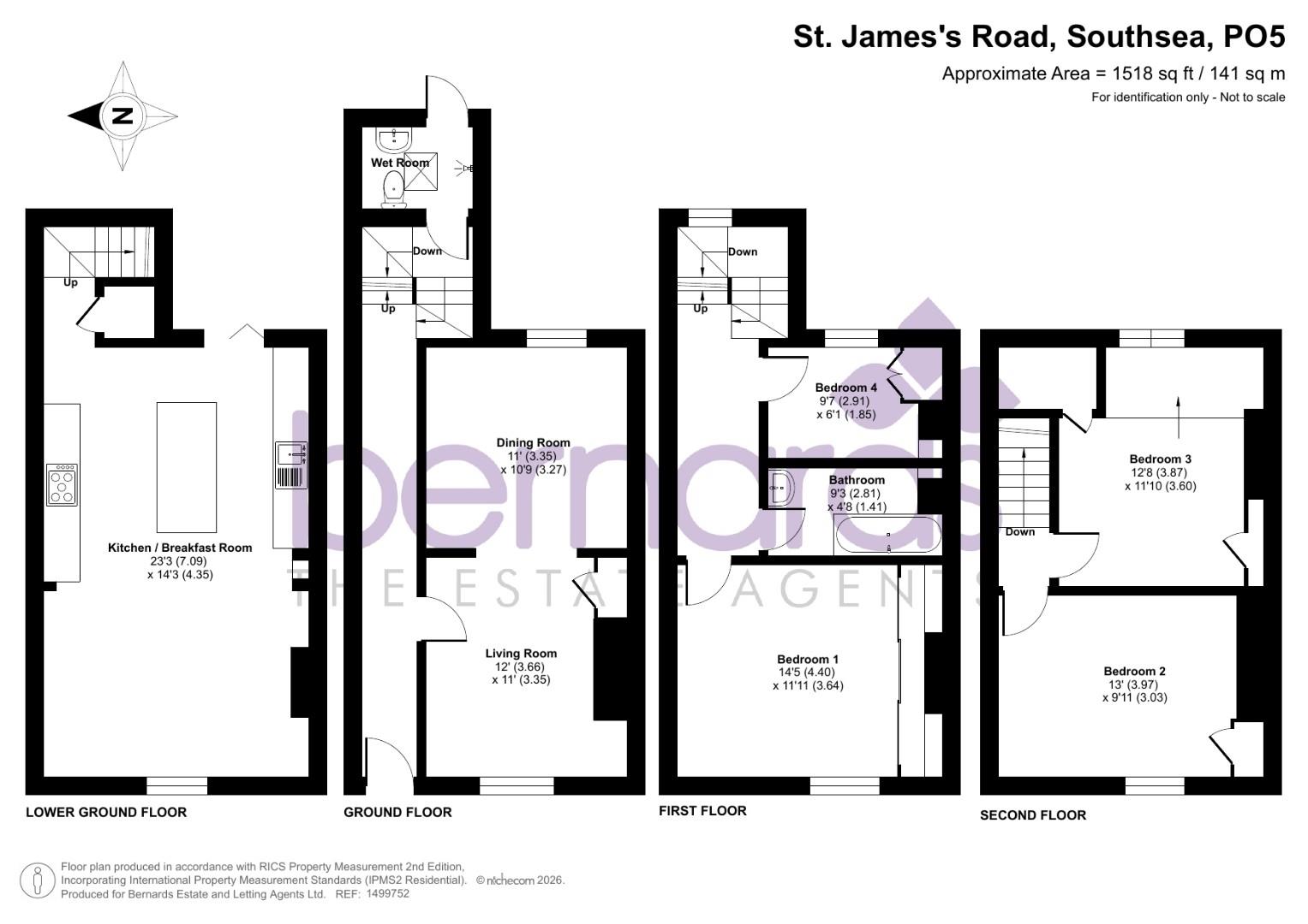 114, St. James's Road, Southsea floorplan