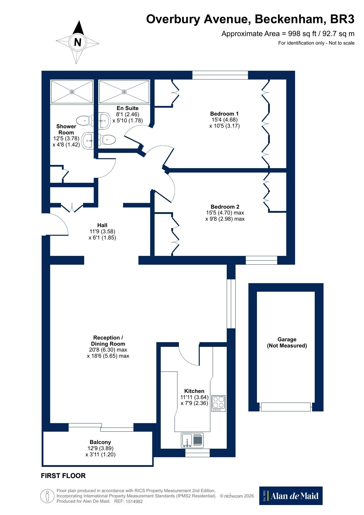Flat 6, The Planes, 3, Overbury Avenue, Beckenham floorplan