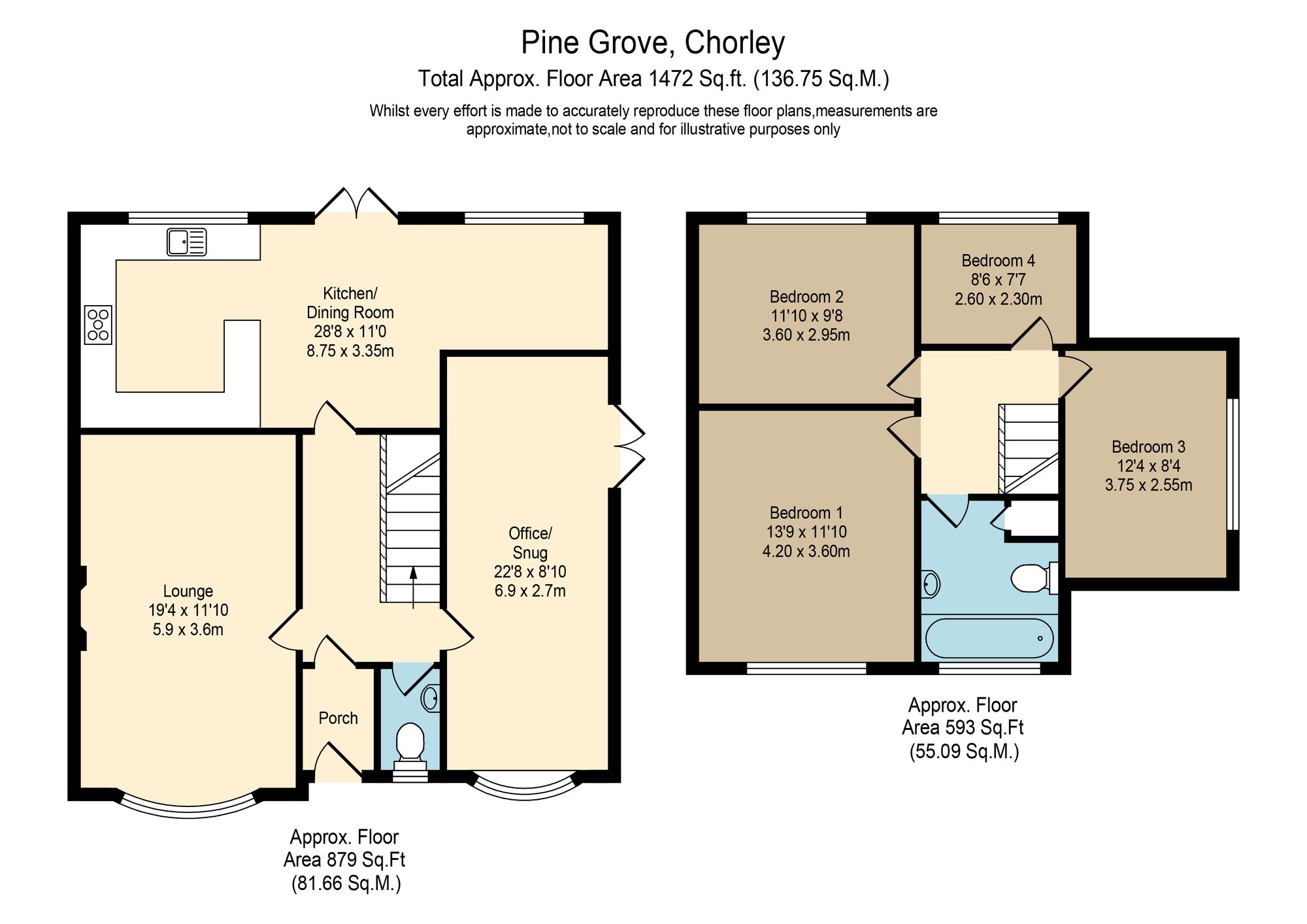 15 Pine Grove, Chorley floorplan