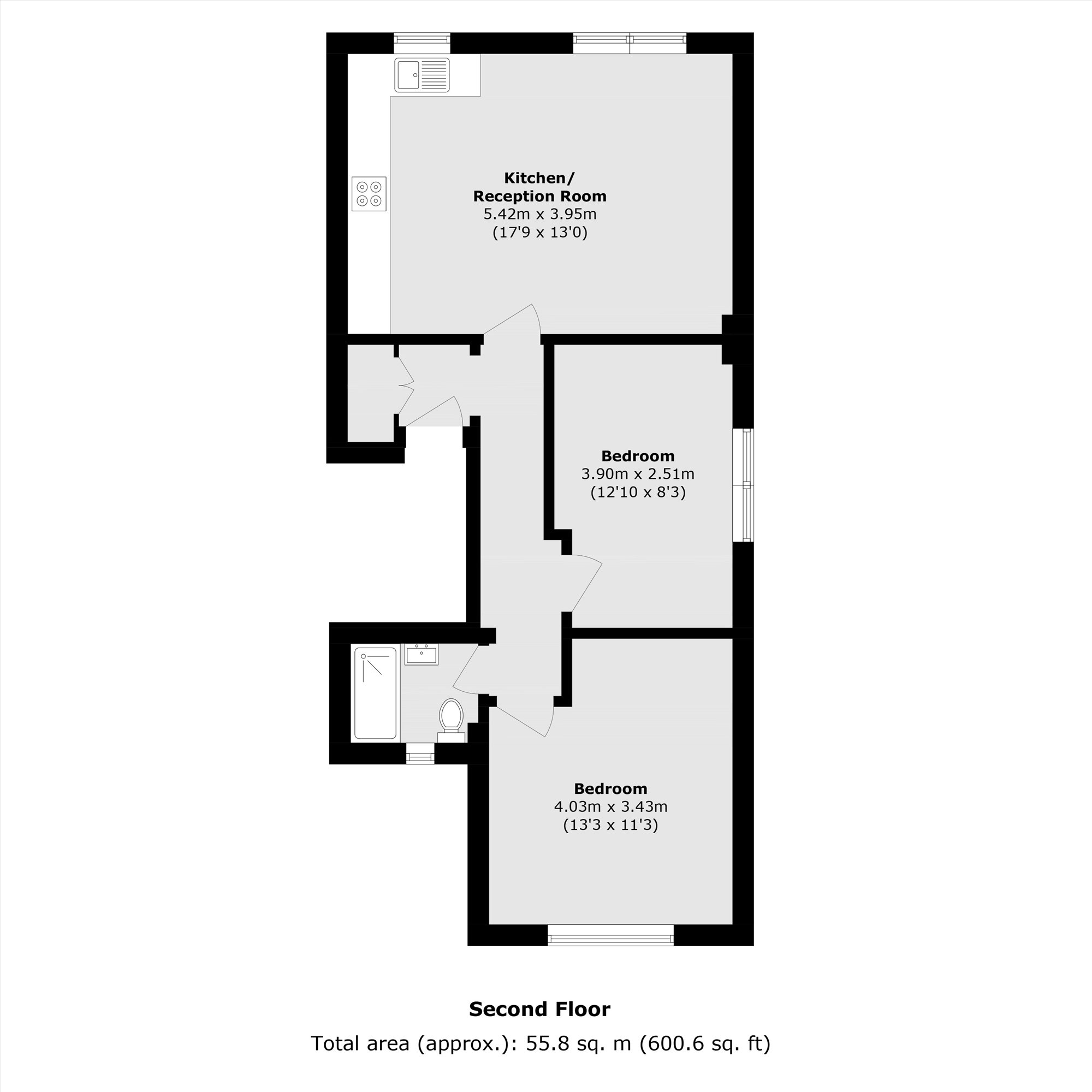 Flat 4, 2, Chesilton Road, London floorplan