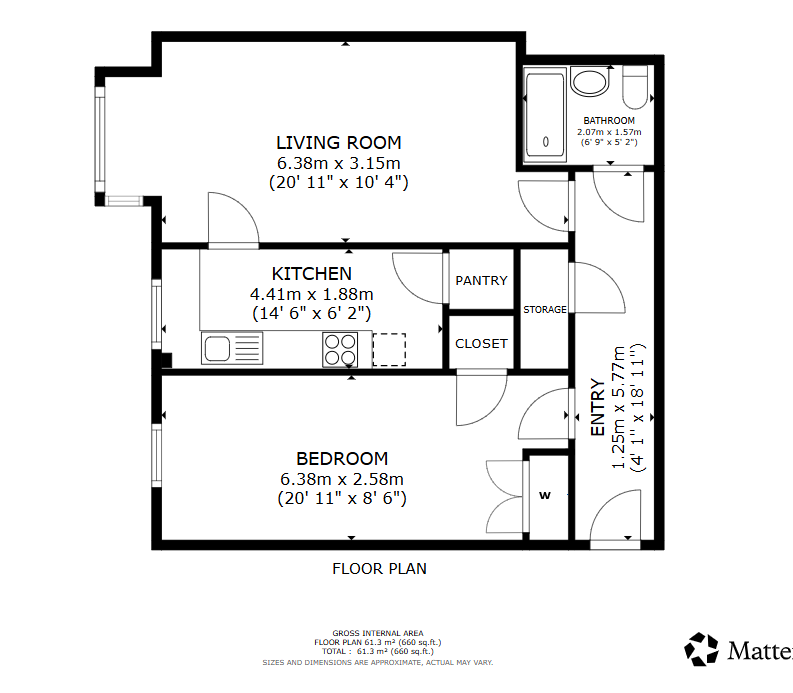 Elm Court, Flat 8, 97 Main Street, Elm Court floorplan