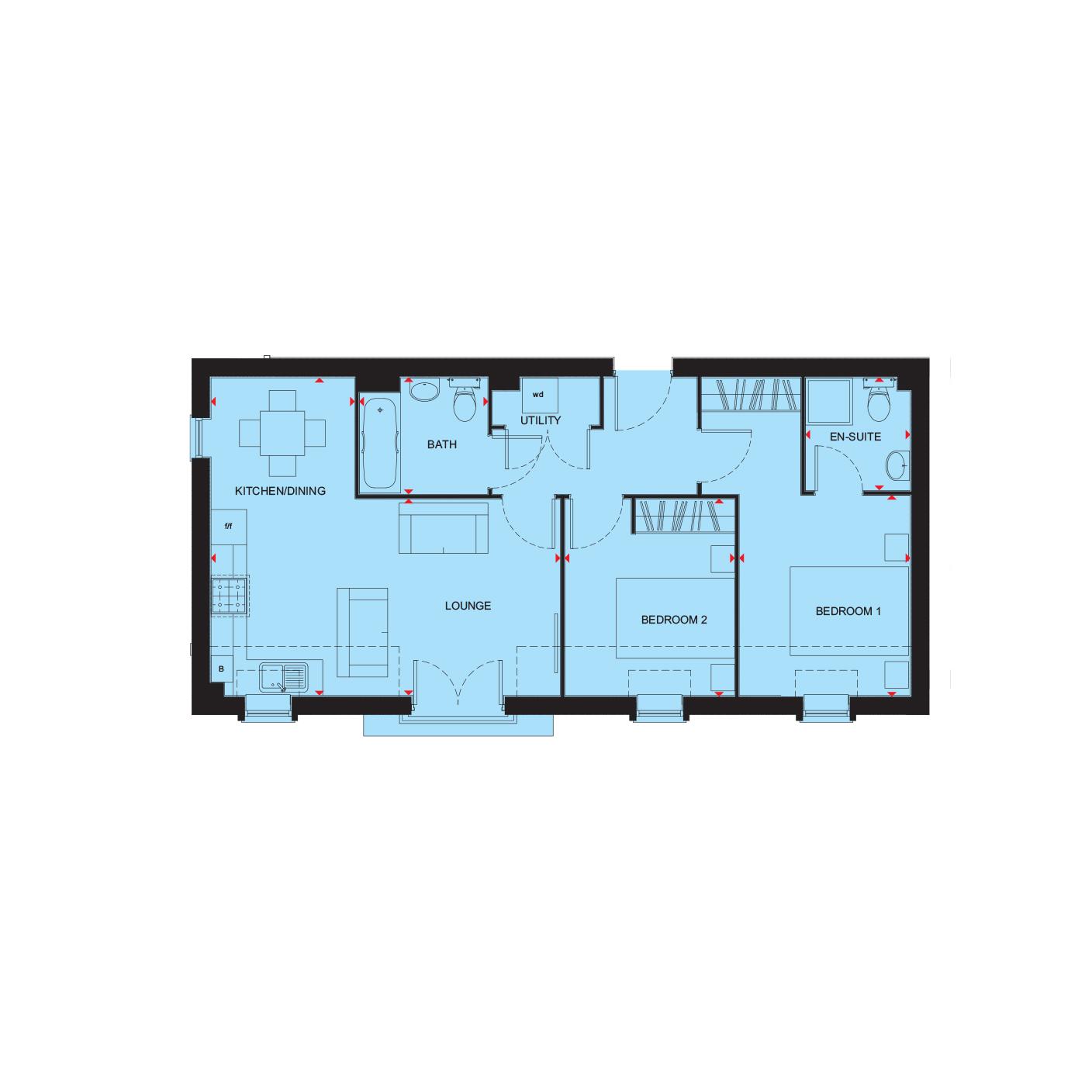 2 Bedrooms Flat for sale in 