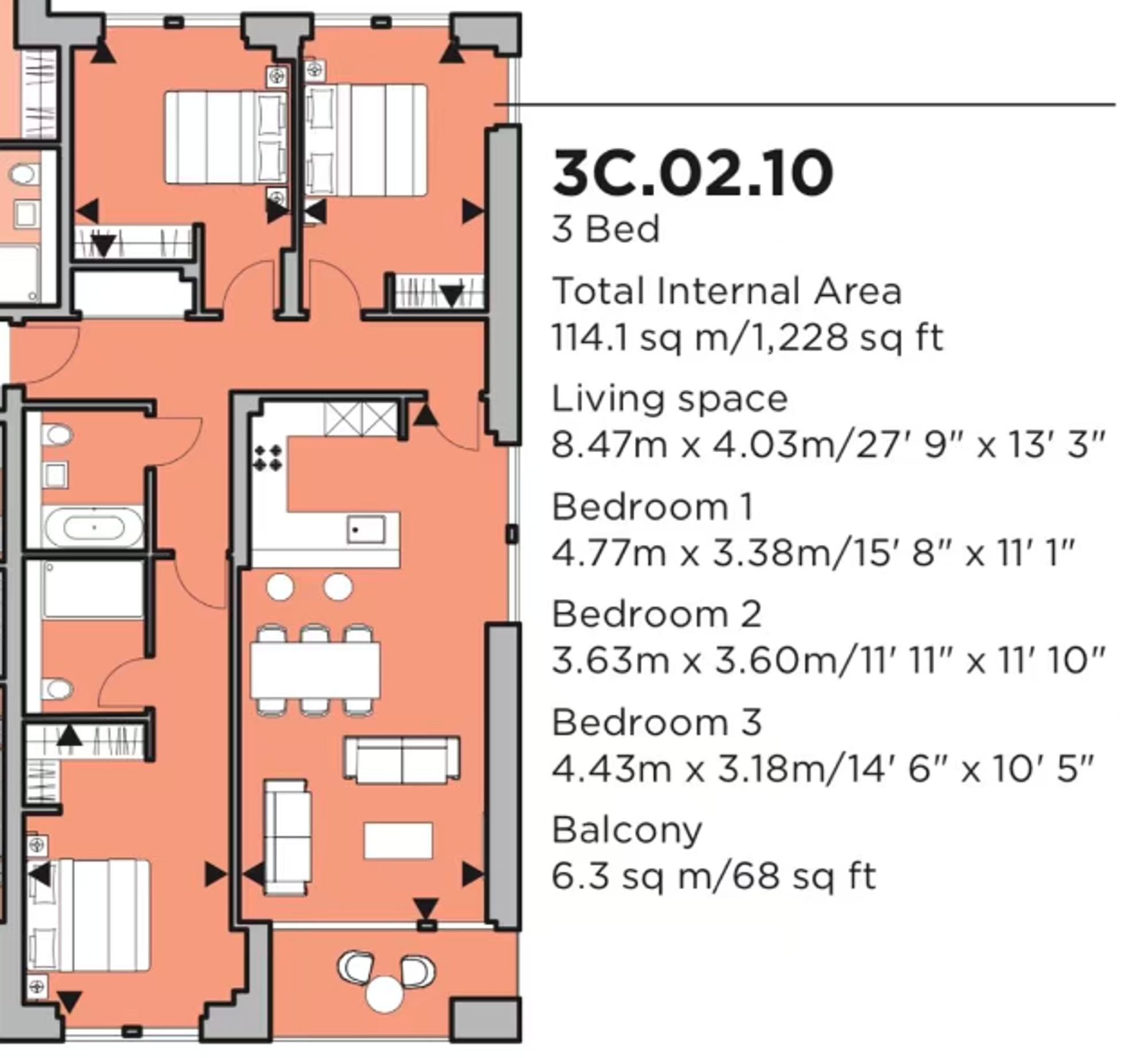 Apt 46, Cummings House, London floorplan