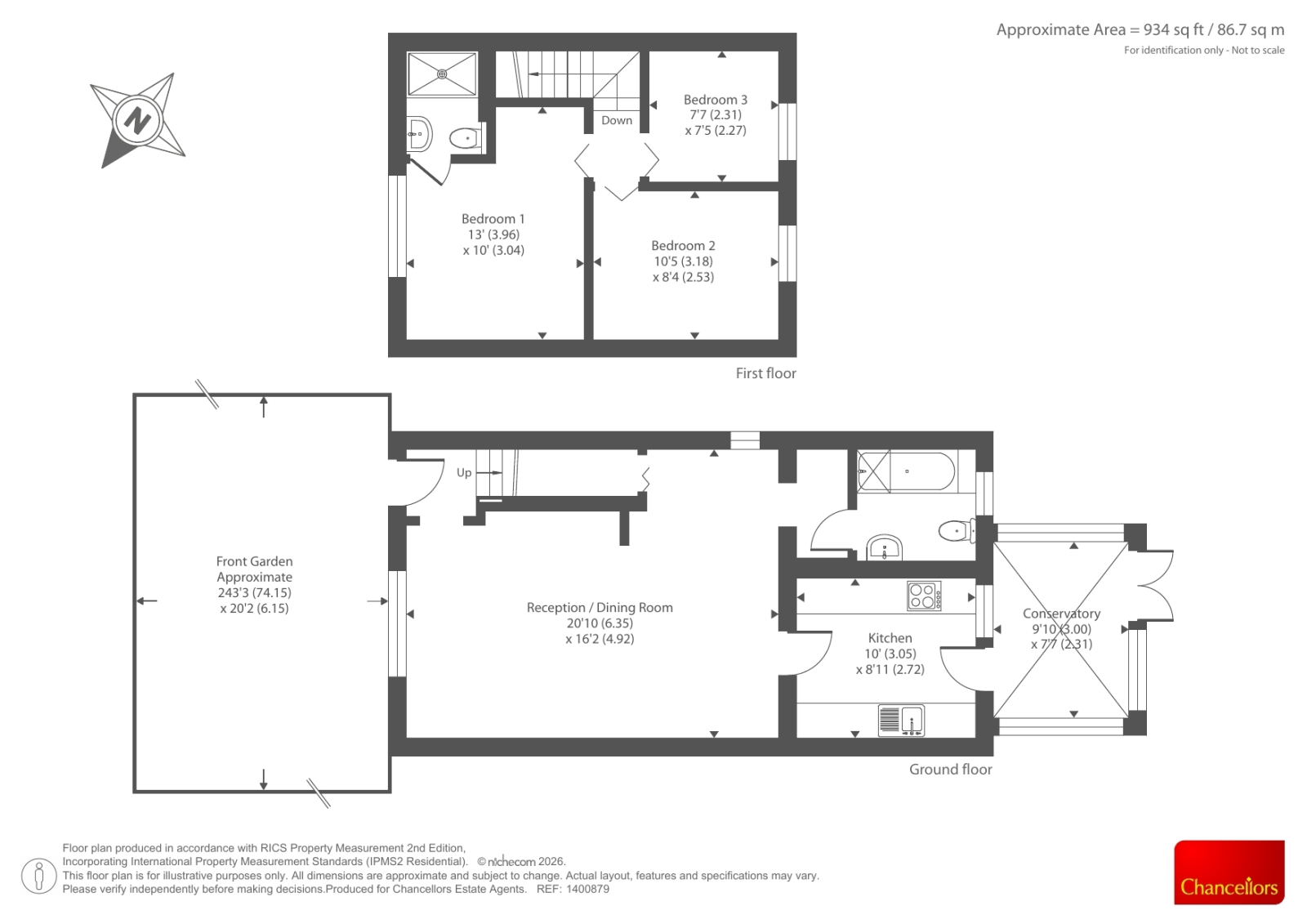 73 BRADENHAM ROAD, West Wycombe, High Wycombe floorplan