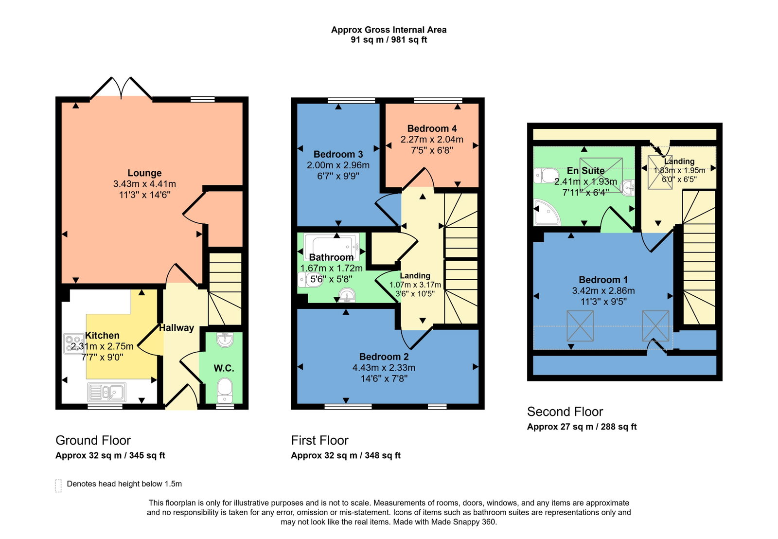 21, Meadowlands, Maryport floorplan