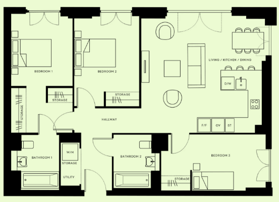 J33, Pearl Yard, 1, Biscuit Walk, London, London floorplan