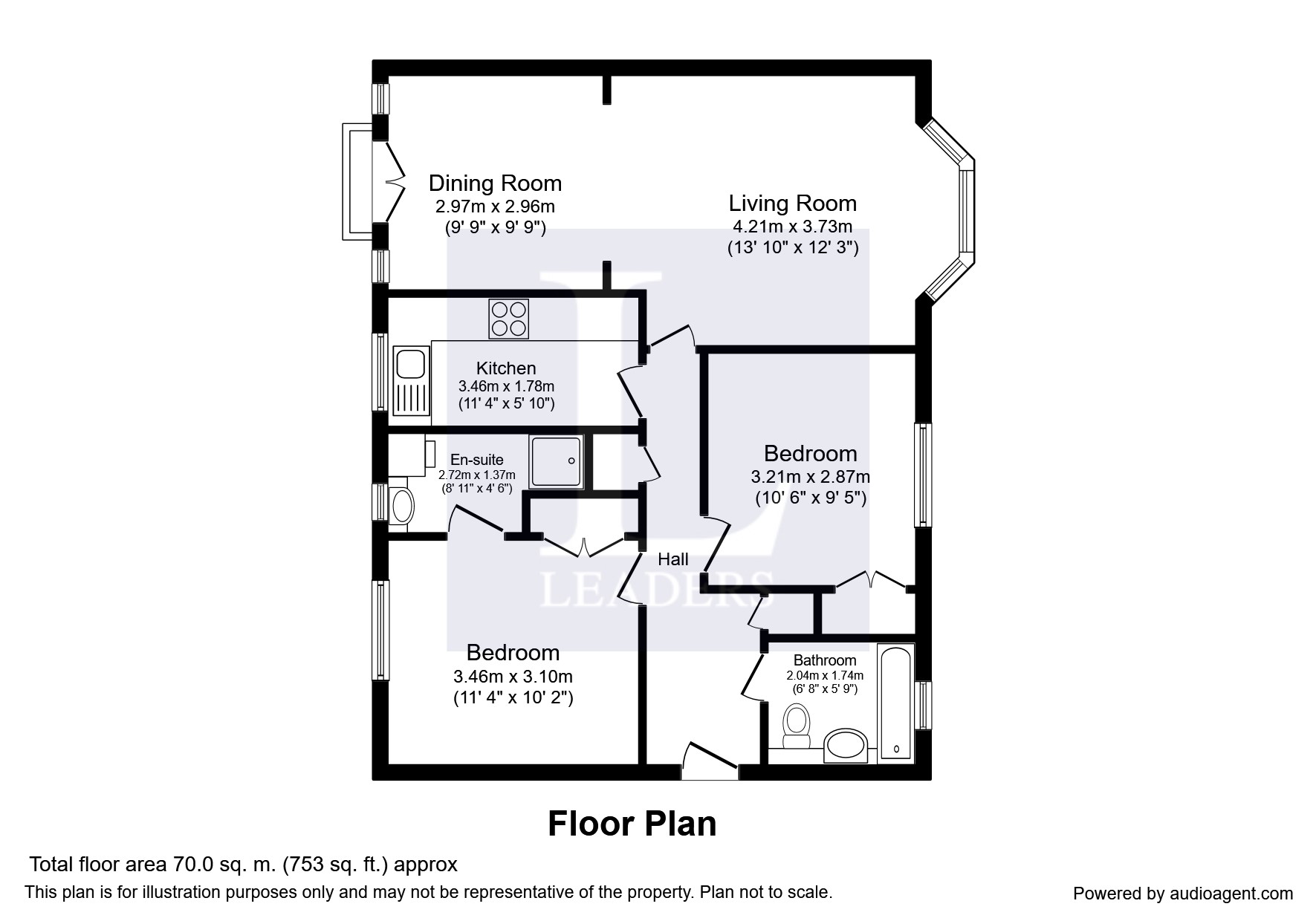 2 Bedrooms Flat to rent in Wittering Close, Kingston Upon Thames KT2