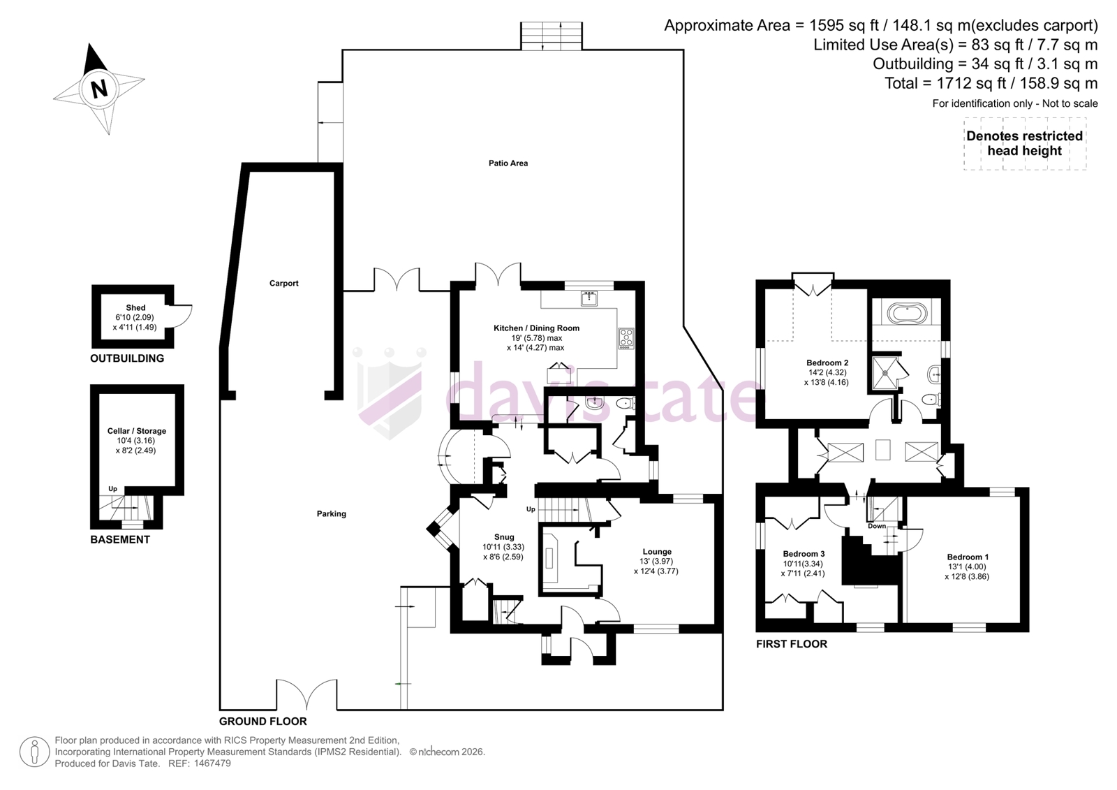 1 Jasmine Cottages,, Purley Village, Reading floorplan