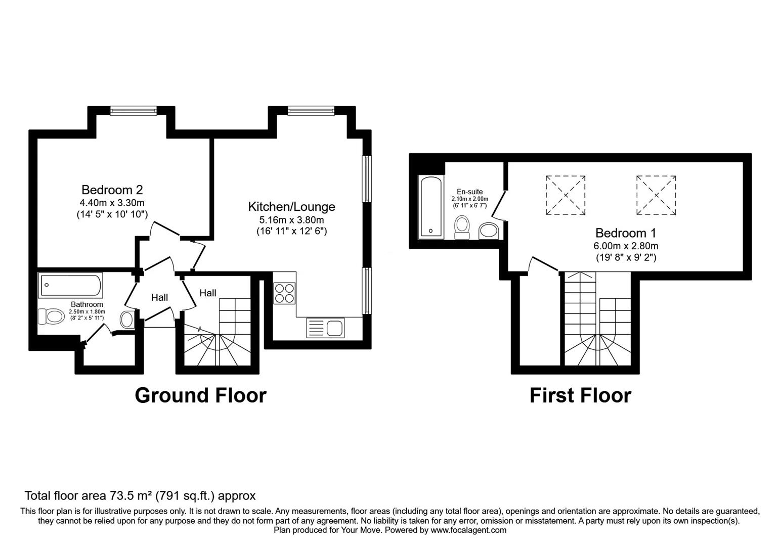 Flat 18, Conway Hall, Conway Mews, Brompton floorplan