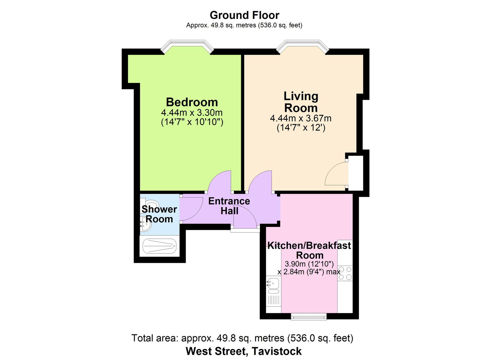 50,Flat 3, West Street, Tavistock floorplan