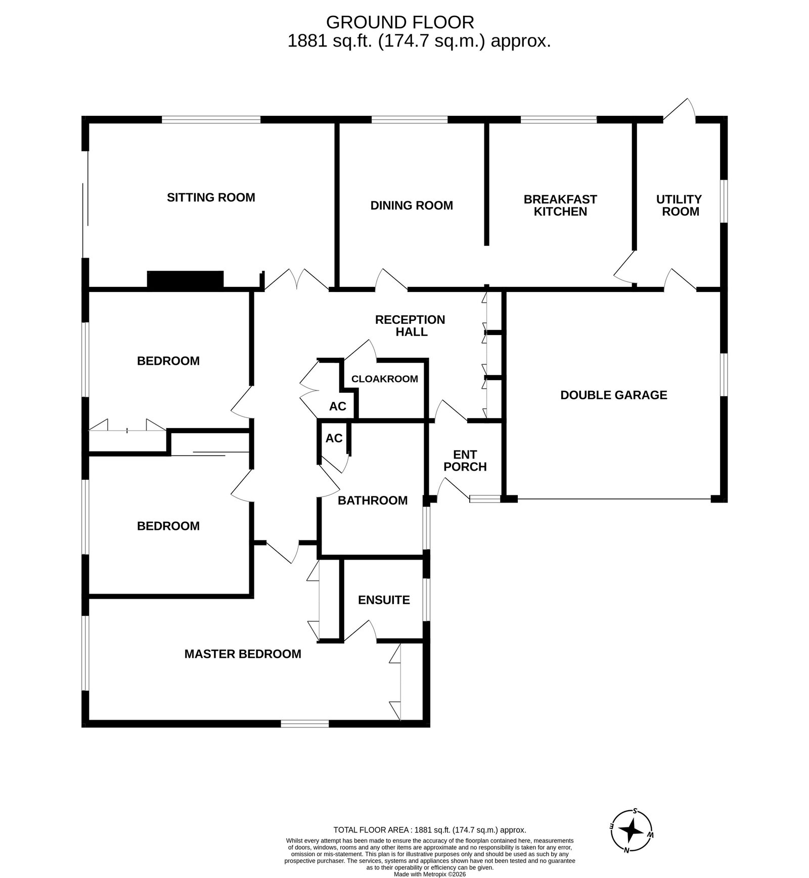 3, Elms Drive, Colwall floorplan