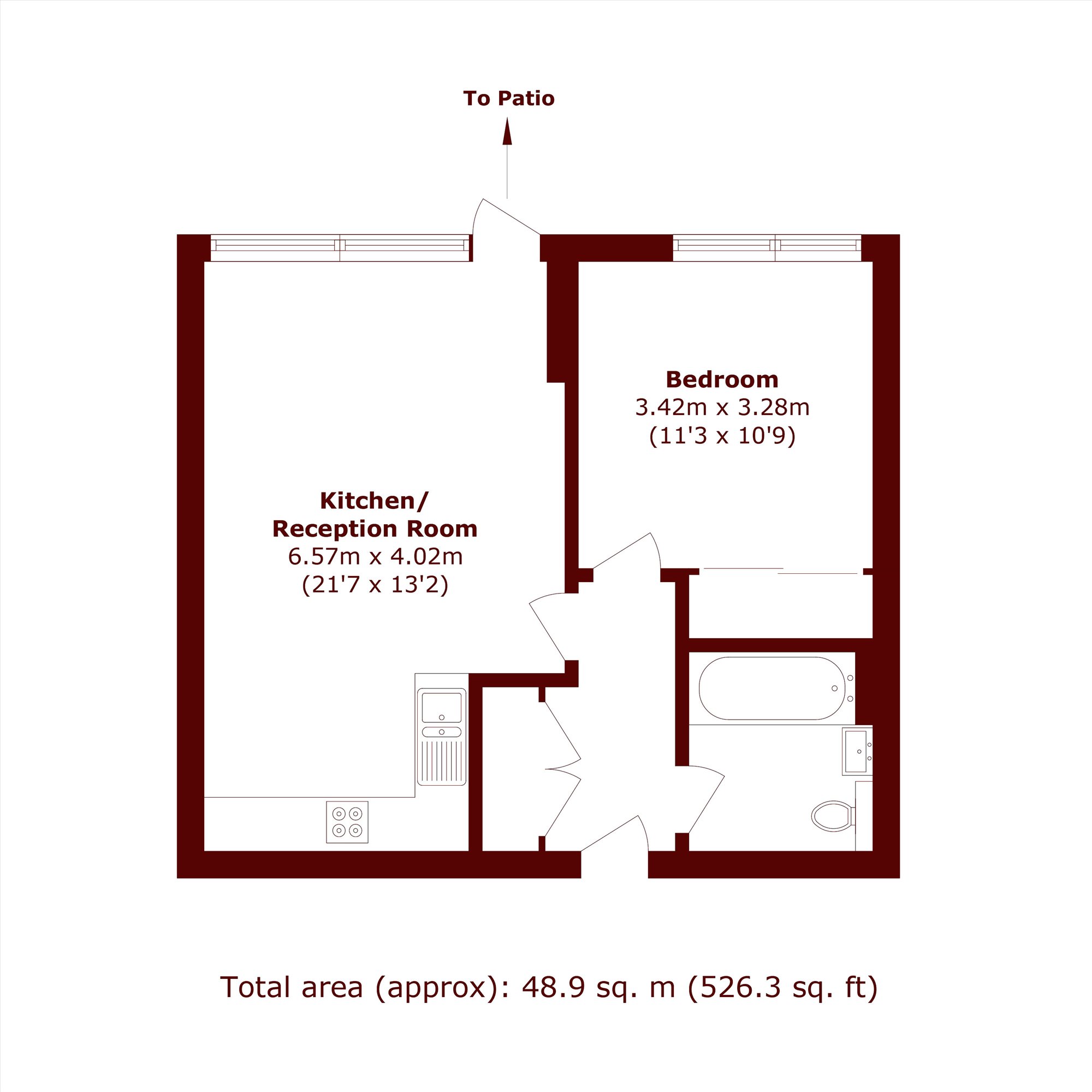 Flat 108, 4, Hawthorne Crescent, Greenwich floorplan