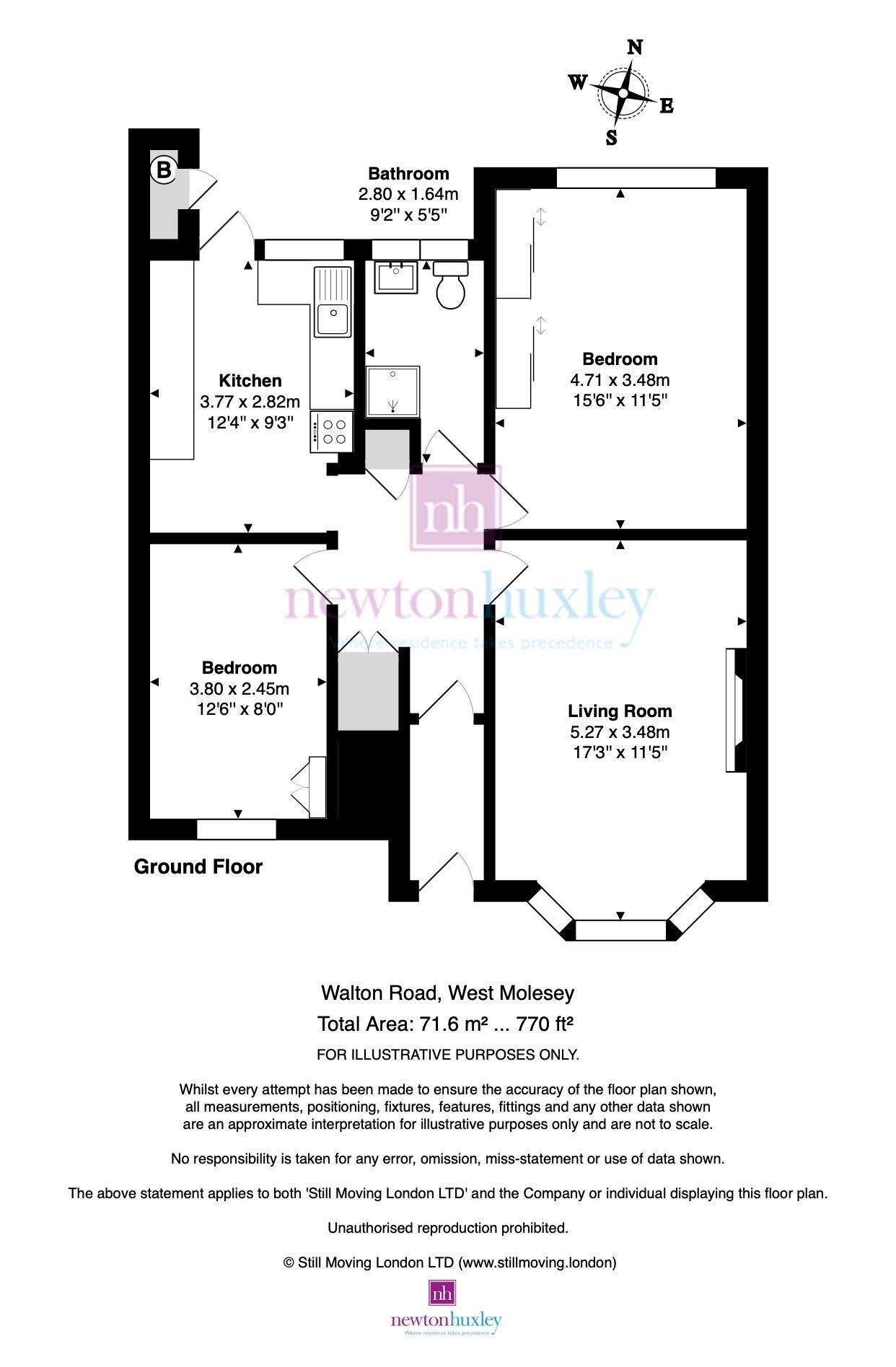 2 Bedrooms Maisonette for sale in Walton Road, West Molesey KT8