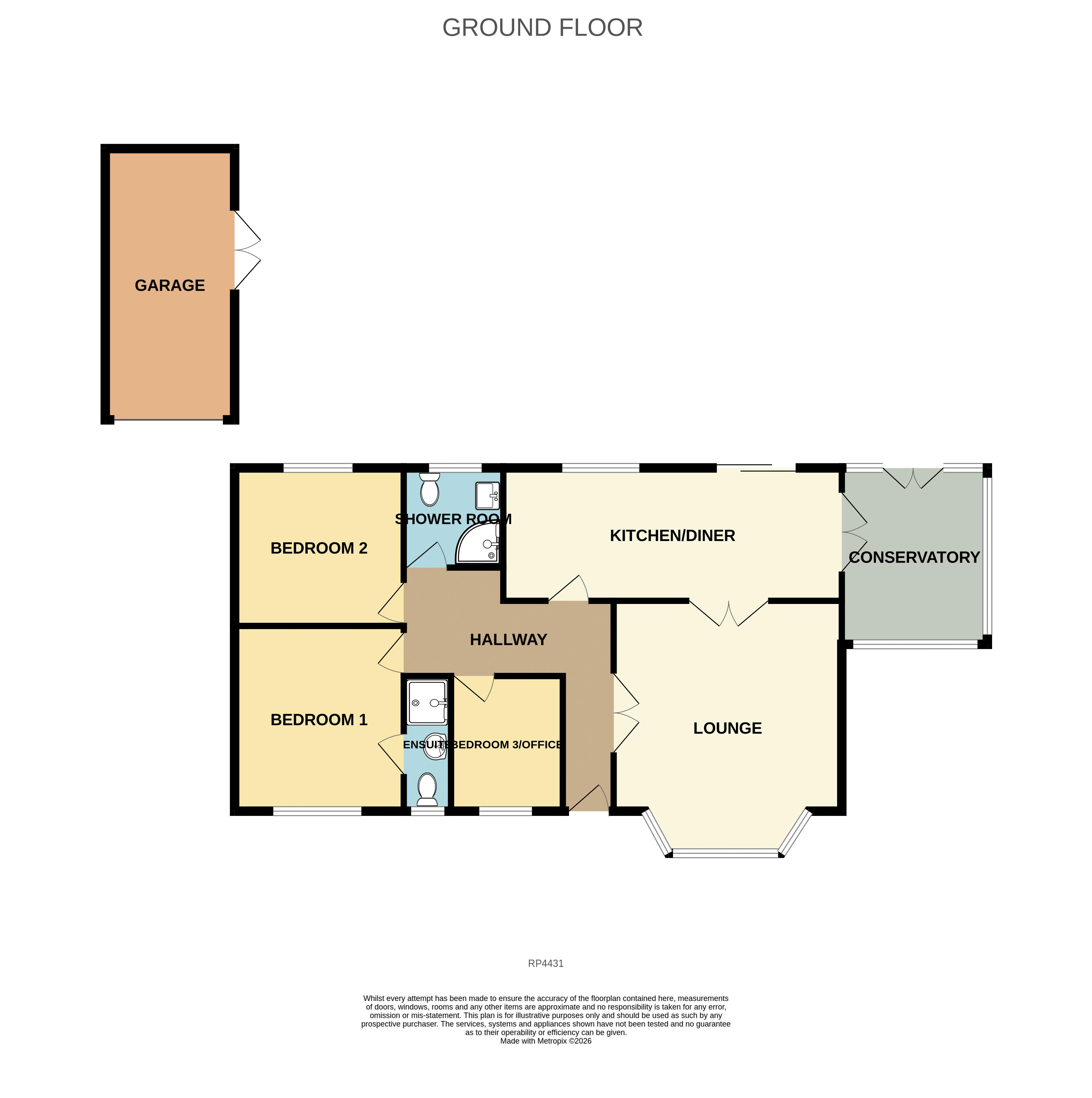 1, Bryn Gannock, Conwy floorplan