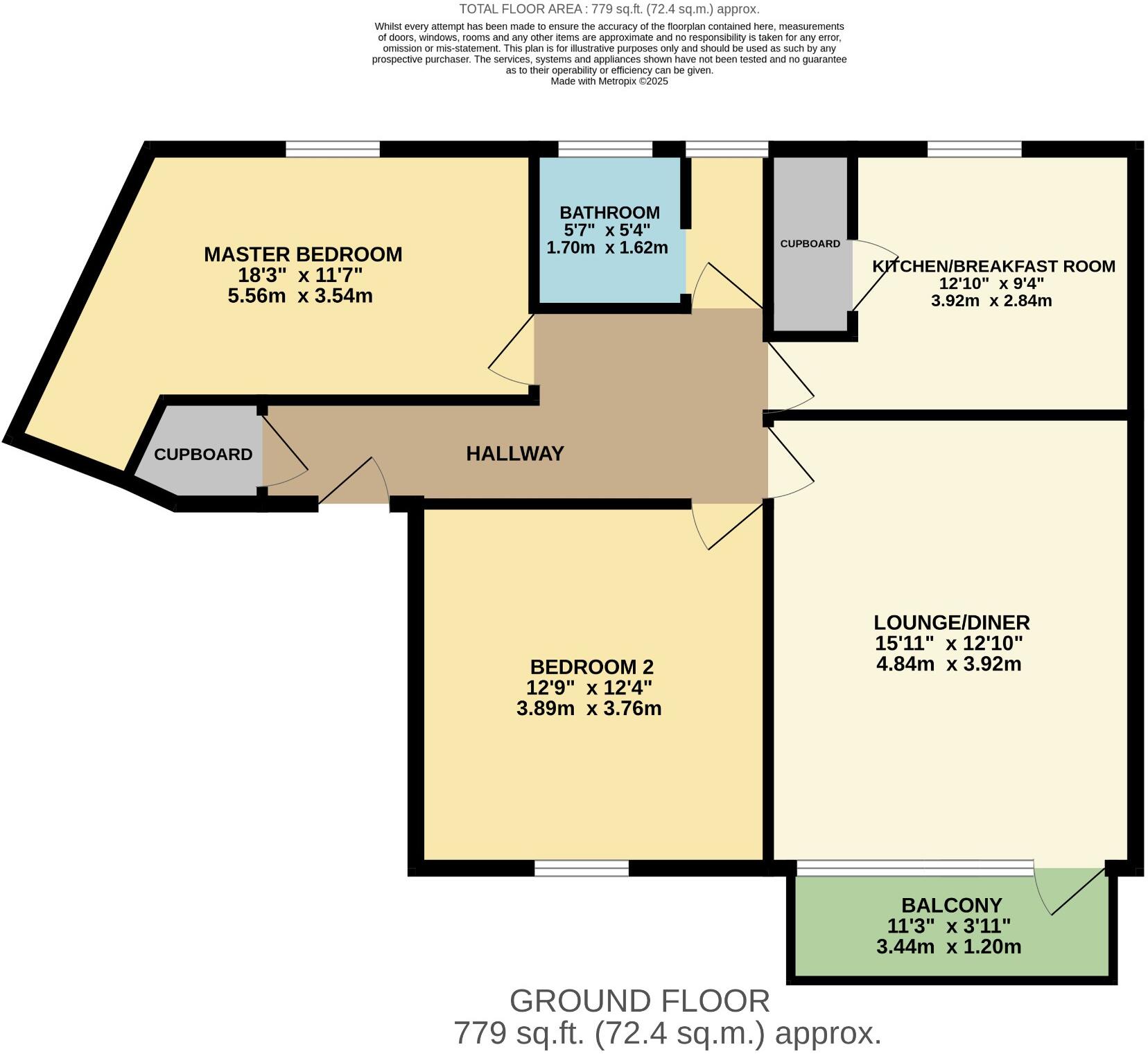 Flat 56 Mildenhall, 25 - 27 West Cliff Road, Bournemouth floorplan