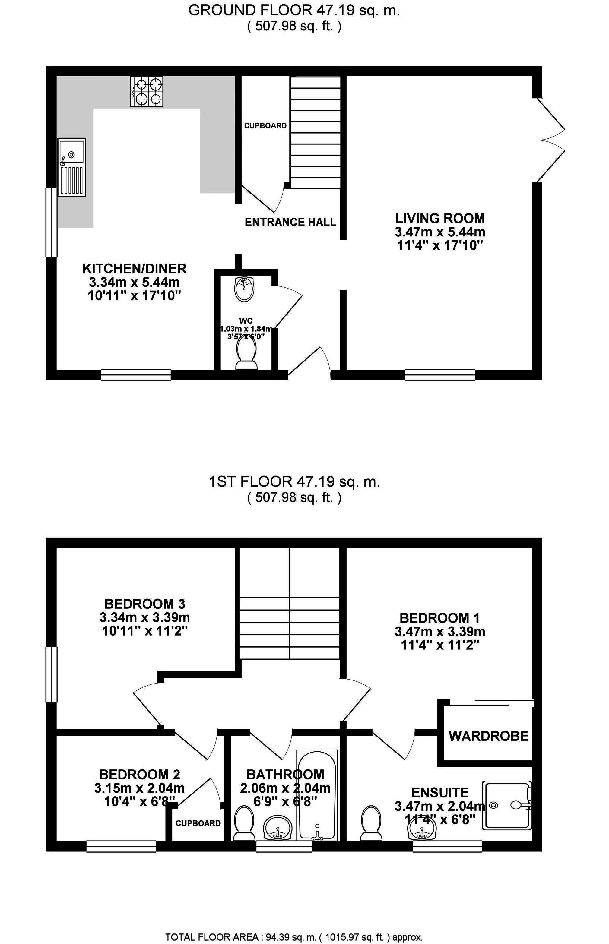 3 Bedrooms End terrace house for sale in Joseph Walk, Shoreham-By-Sea BN43