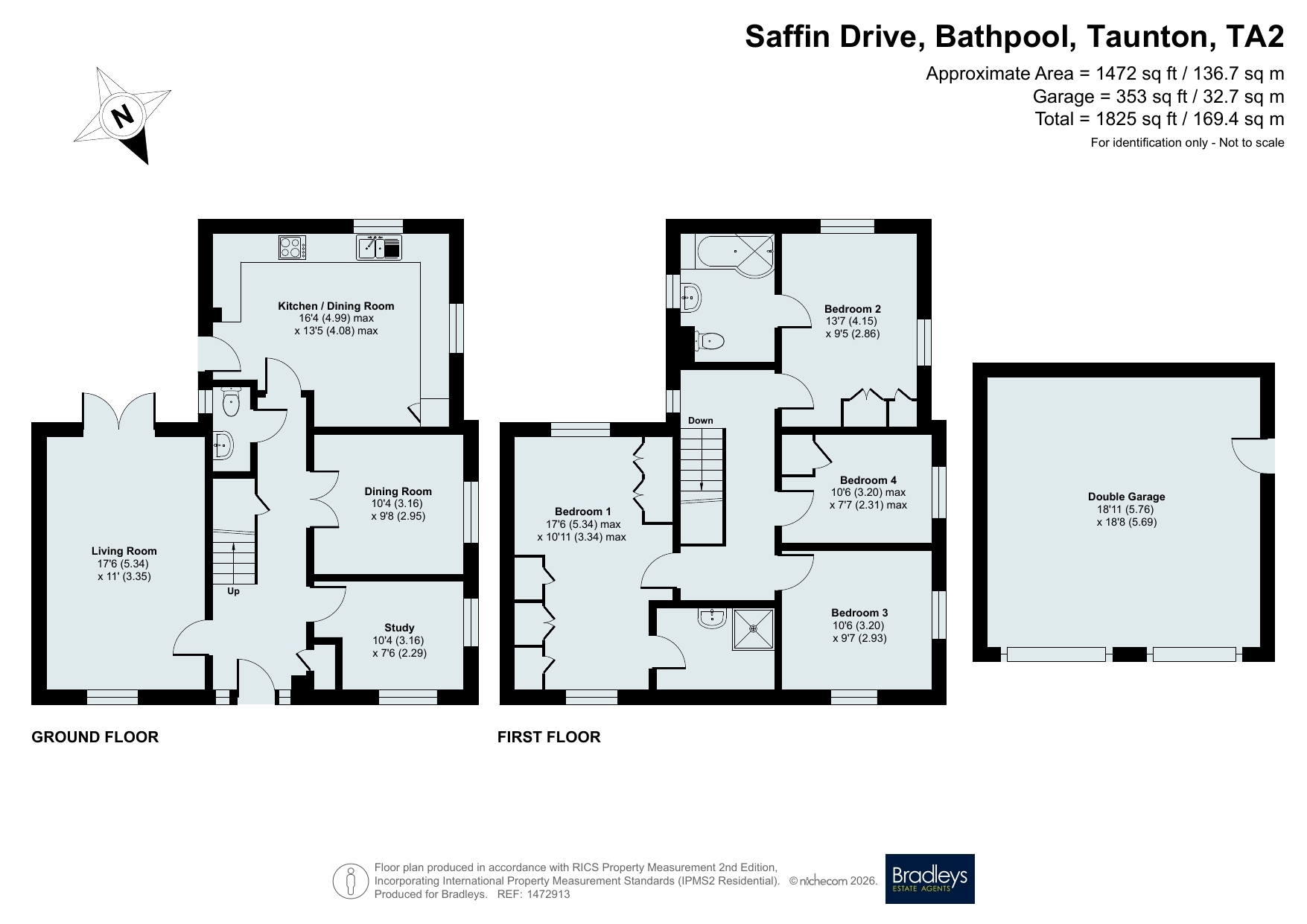 72, Saffin Drive, Taunton floorplan