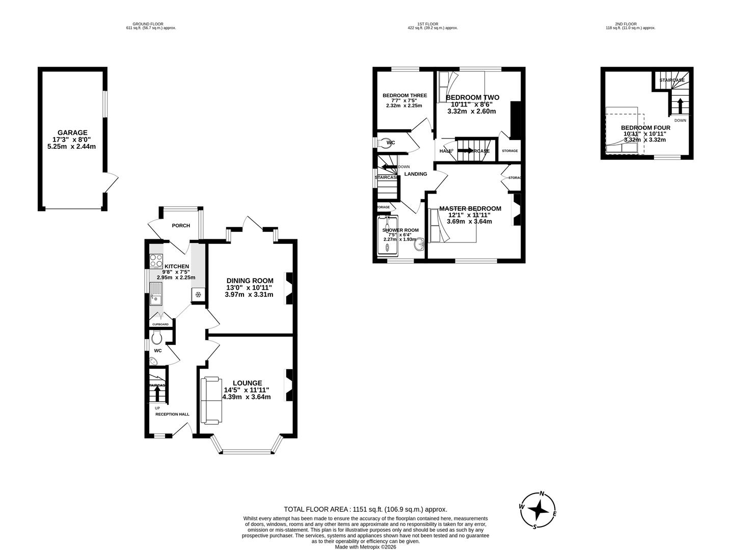 53, Church Road, Leyland floorplan