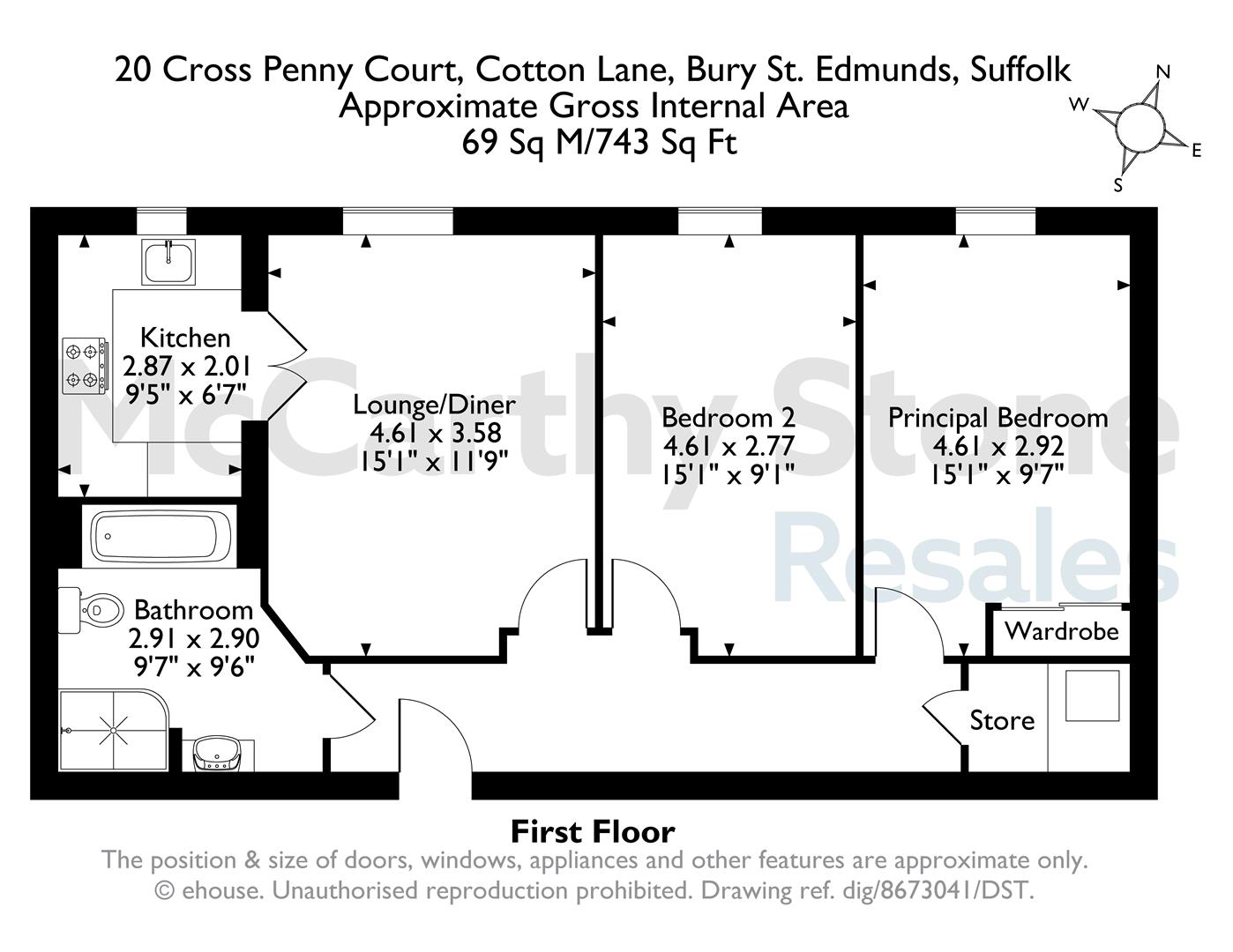 20 Cross Penny Court, Cotton Lane, Bury St. Edmunds floorplan