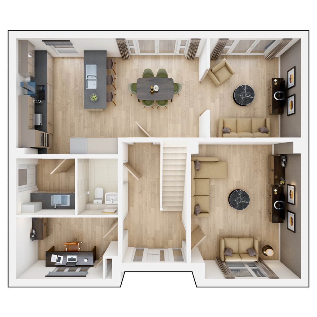 The Thirlford - Plot 73, Capstone Oaks, North Dane Way, Lordswood, Chatham floorplan